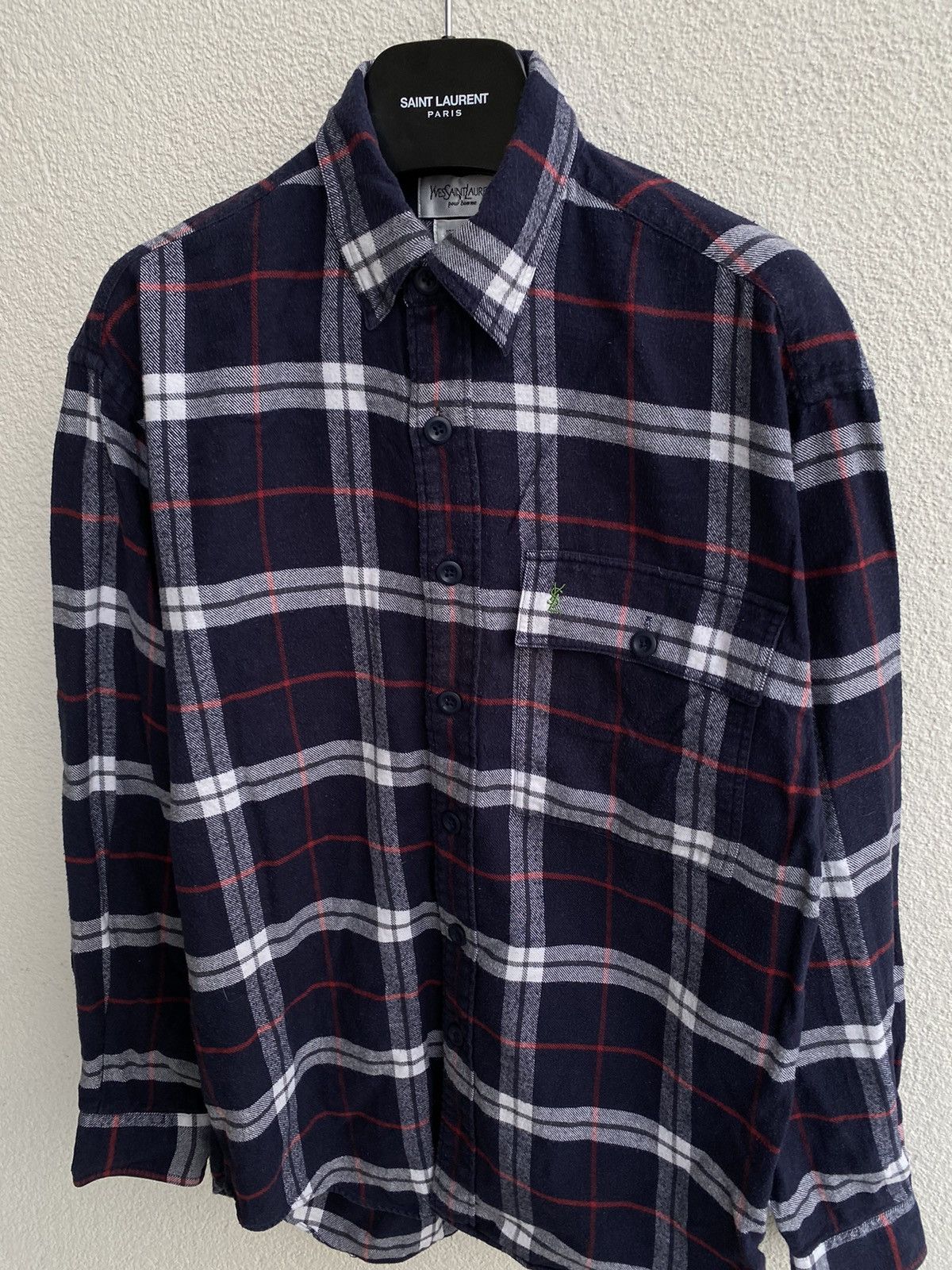 Yves Saint Laurent Flannel YSL Shirt Cotton Heavy Size US M / EU 48-50 / 2 - 17 Thumbnail