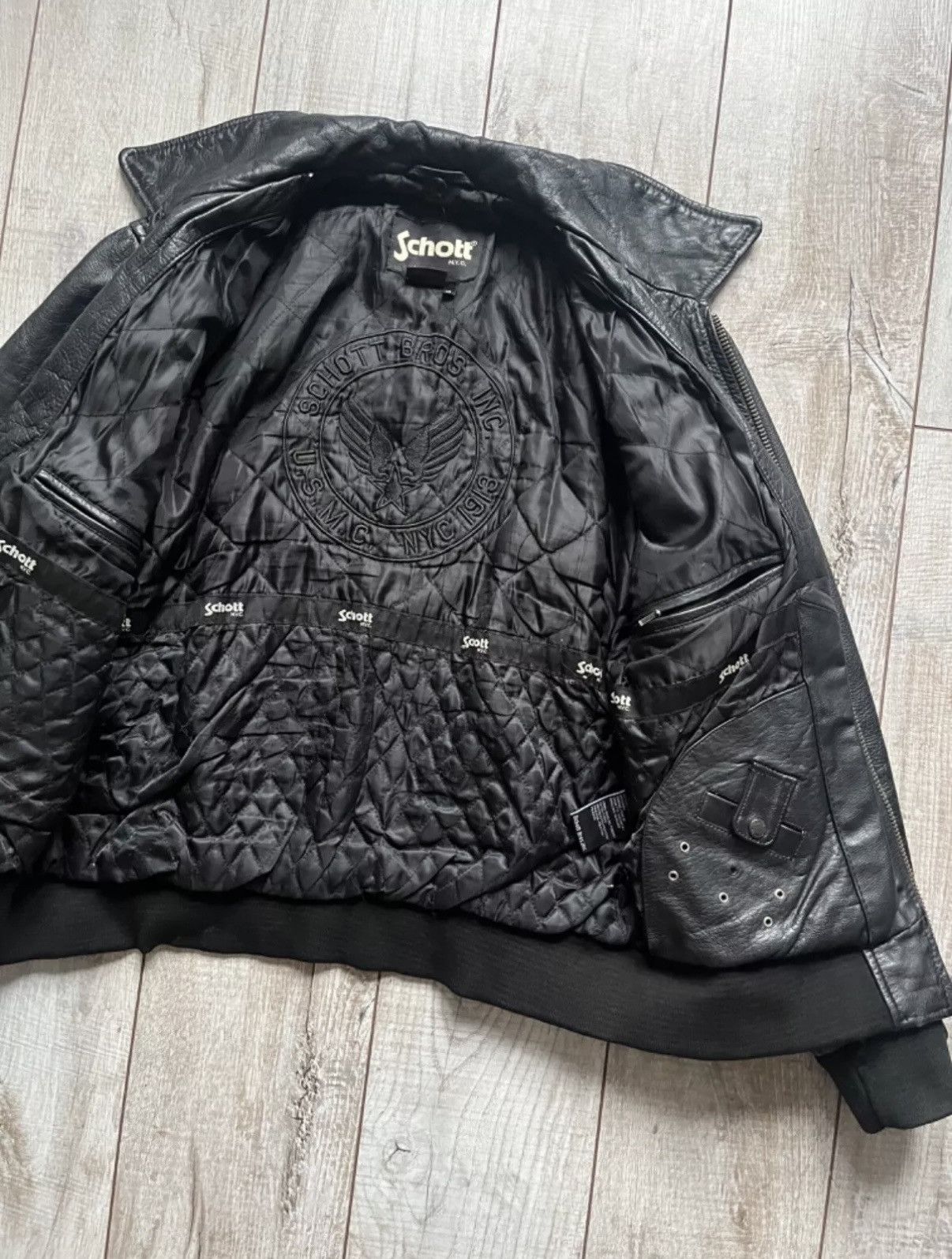 Schott × Vintage Schott Leather Jacket Size US XL / EU 56 / 4 - 6 Thumbnail