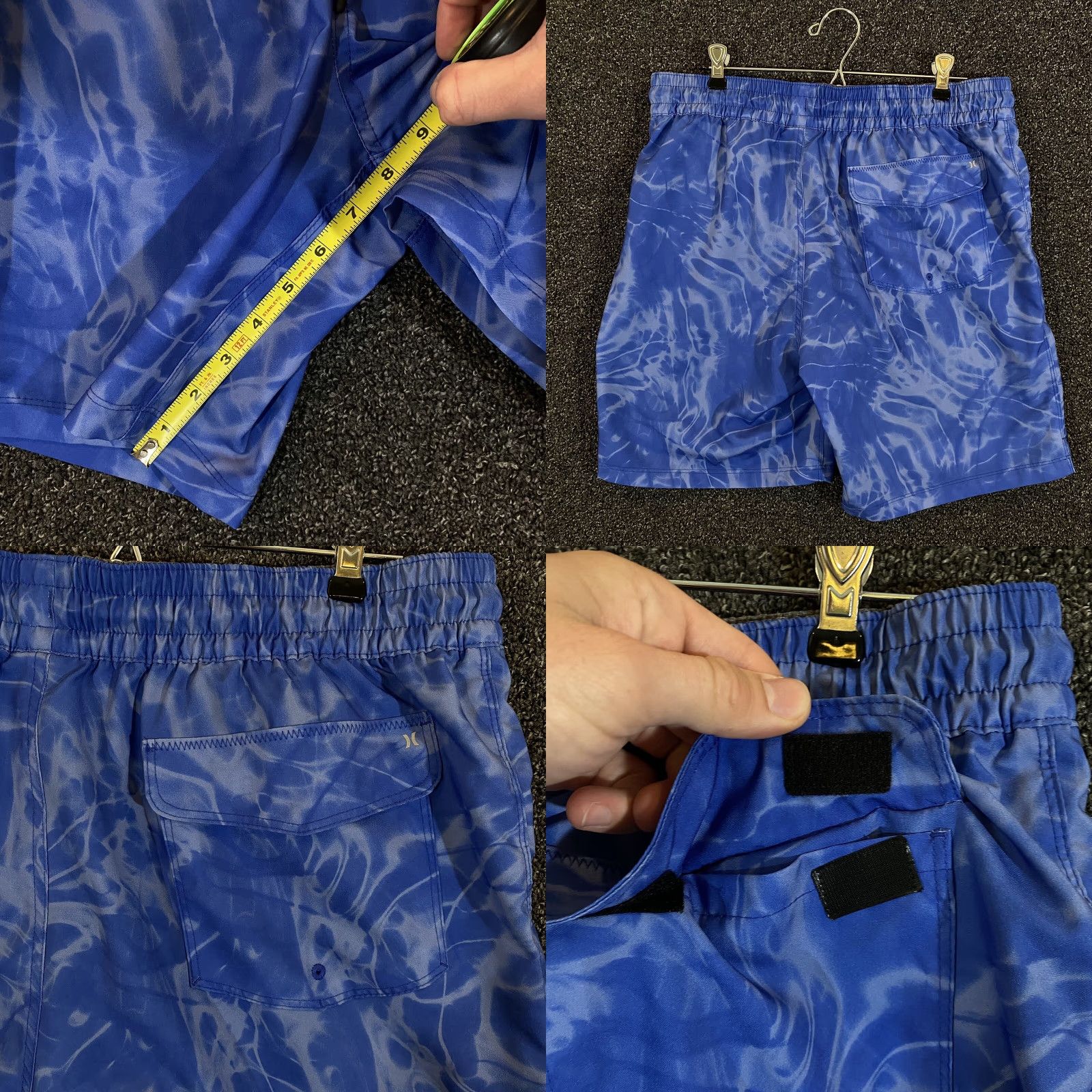 Hurley VINTAGE Hurley Shorts Mens Large Athletic Blue 8-Inch Inseam Water Drawstring Size US 33 - 8 Thumbnail