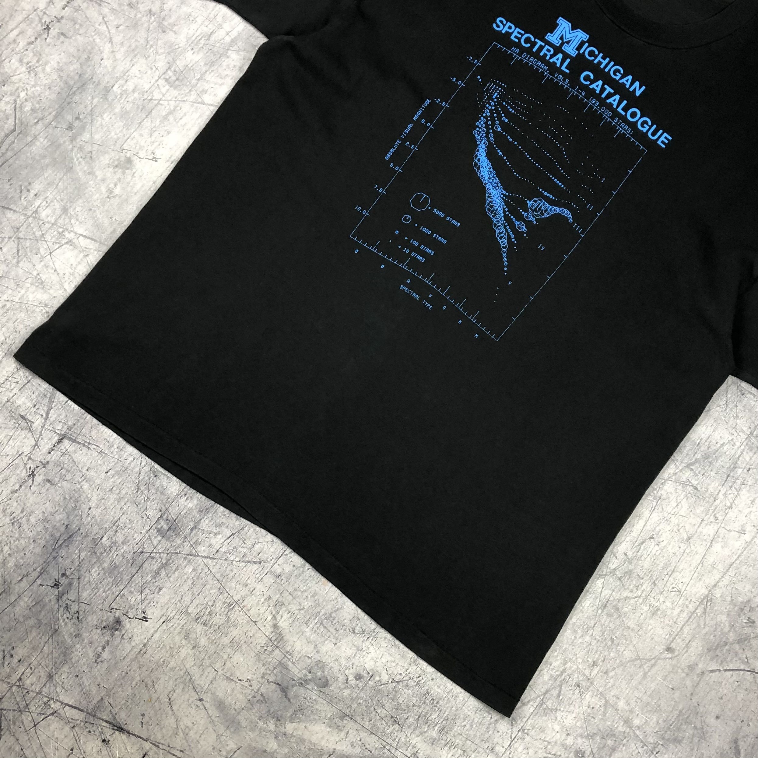 Arts & Science 90s Michigan Spectral Diagrams HD Stars Tee Size US XL / EU 56 / 4 - 11 Thumbnail