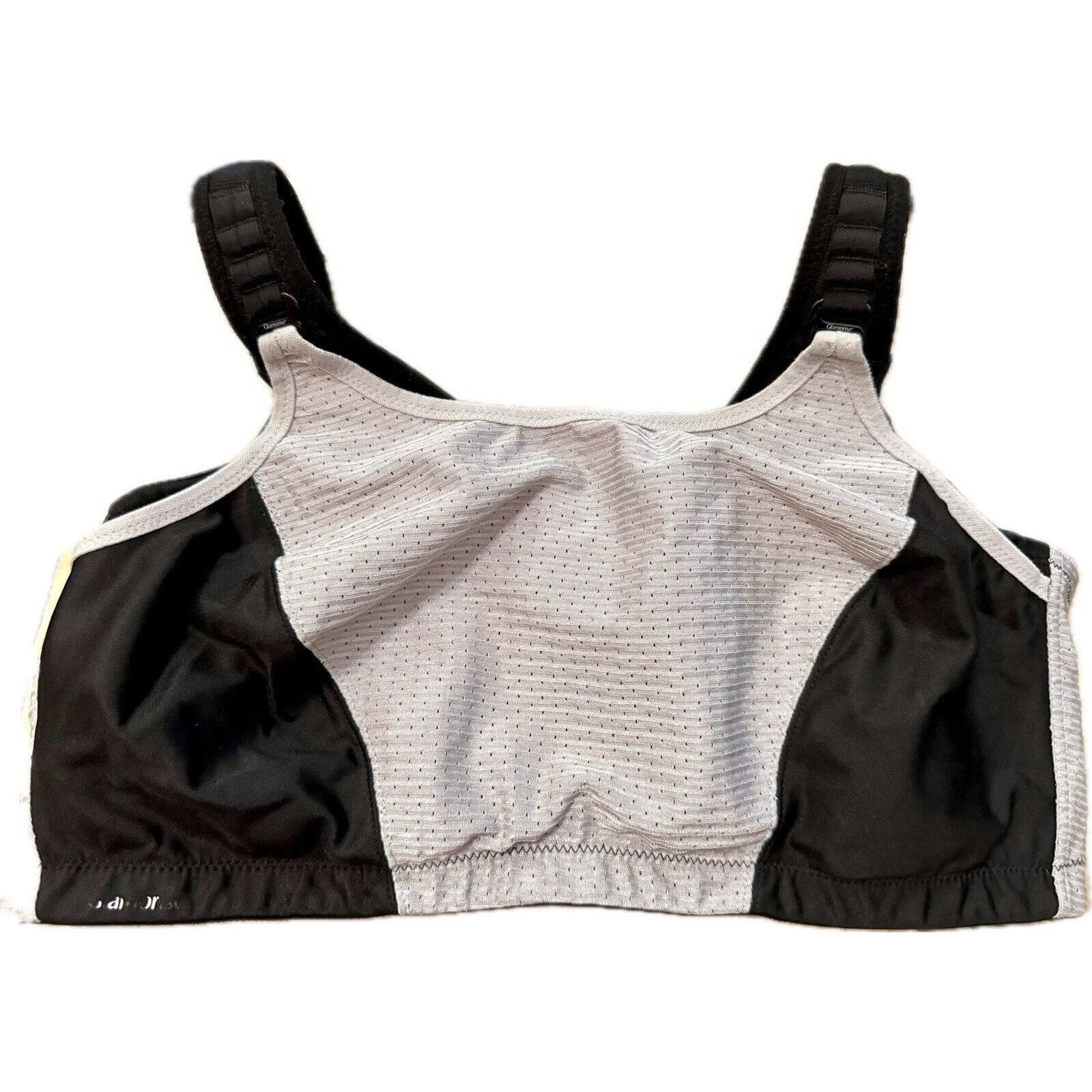 Other Glamorize Black/Gray Custom Control Wireless Sports Bra 46D Size ONE SIZE - 3 Thumbnail