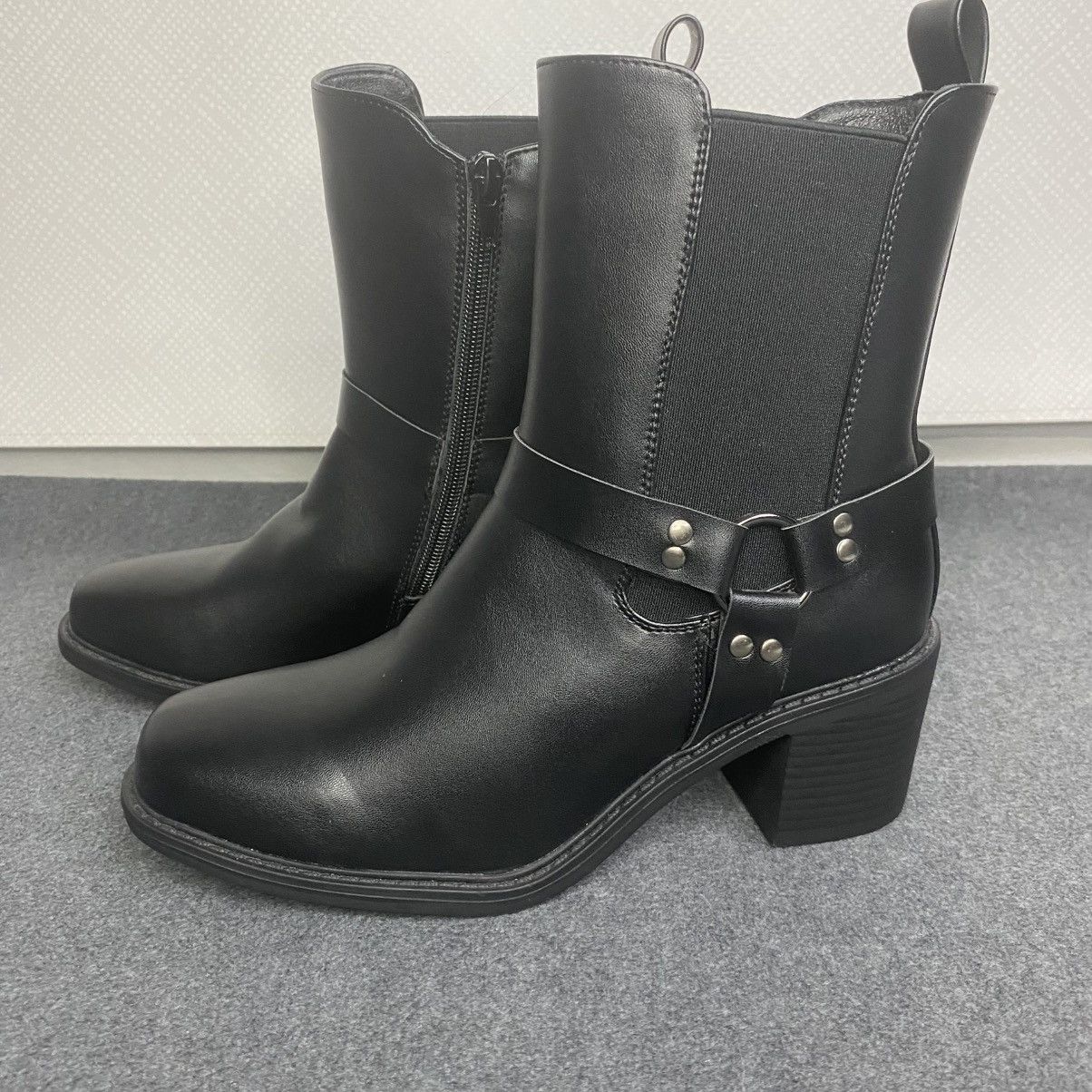 Other Pazzle Ankle Boots Womens Block Heel Western Black Sz 9 Size US 9 / IT 39 - 2 Thumbnail