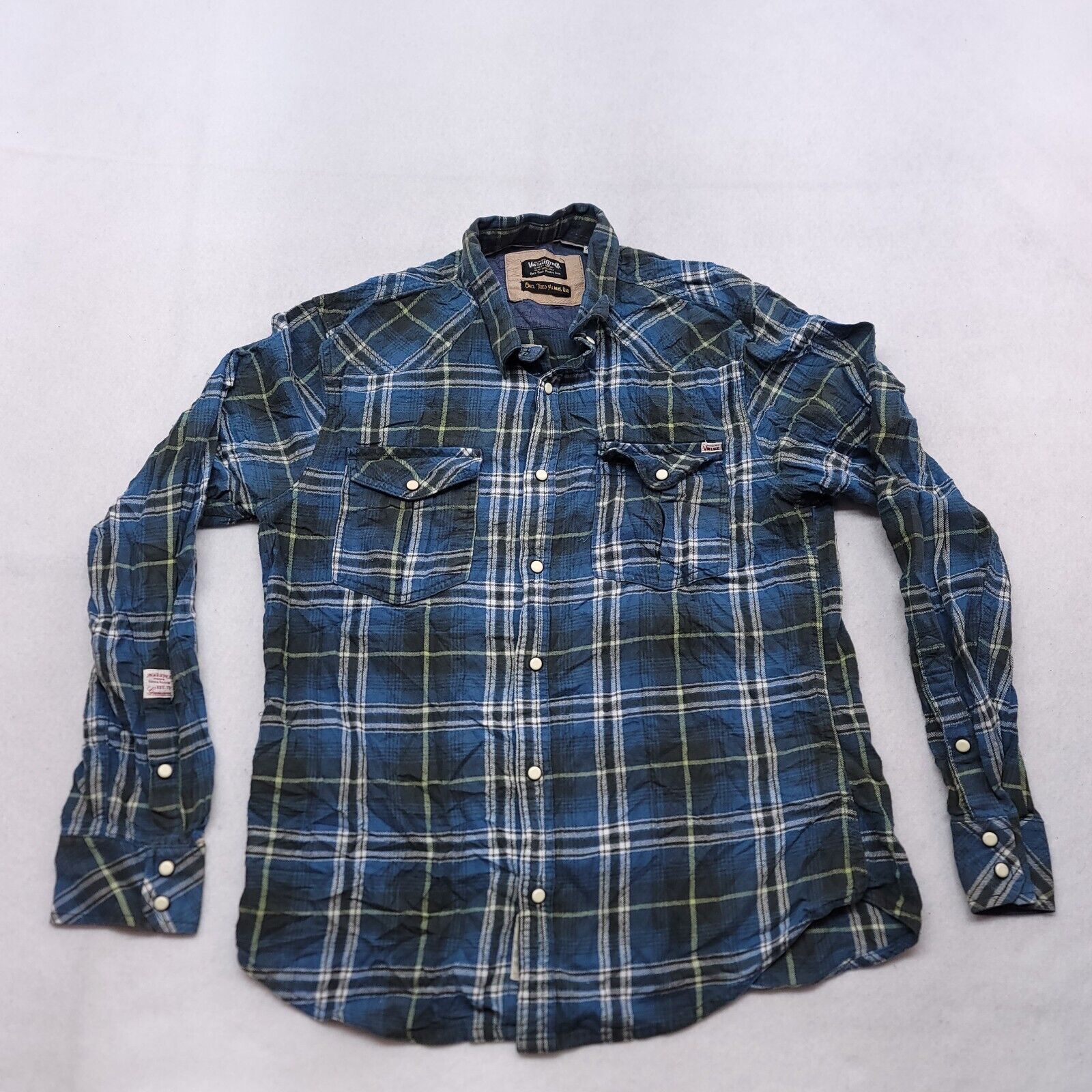 Jack & Jones Jack & Jones Vintage Clth Co Shirt Adult Mens Size XL Blue Size US XL / EU 56 / 4 - 2 Thumbnail