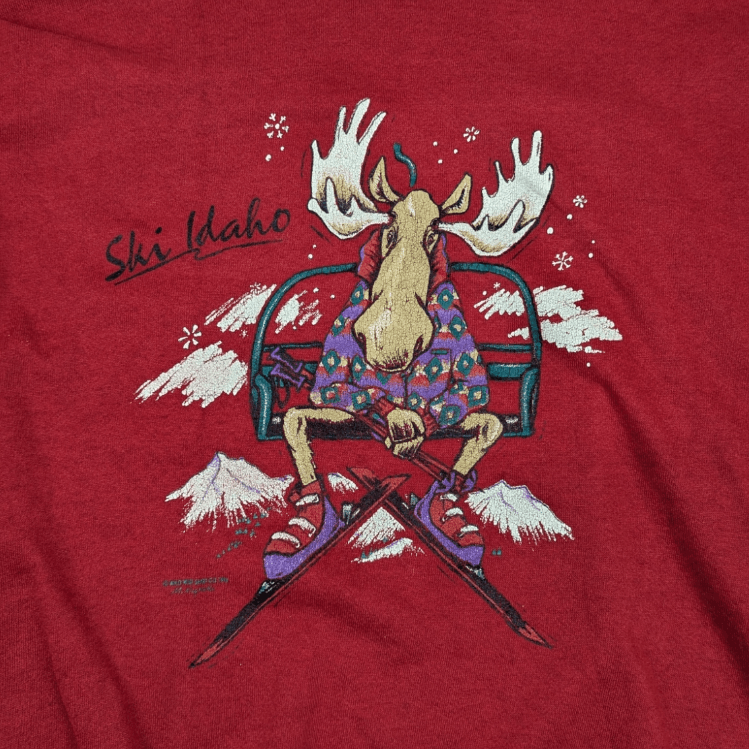 Jerzees Vintage 90's SKI IDAHO Rudolph Jumper Sweatshirt Size US XL / EU 56 / 4 - 5 Thumbnail