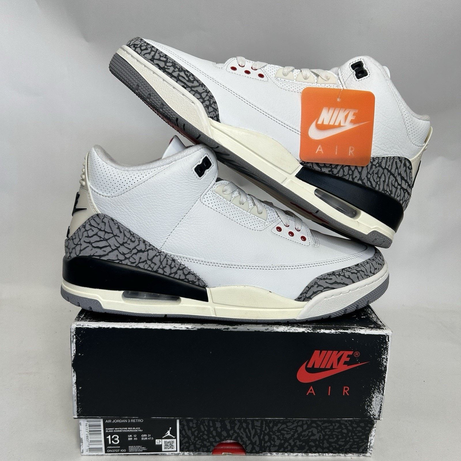 Nike Nike Air Jordan 3 Retro OG Reimagined “White Cement” Size US 13 / EU 46 - 1 Thumbnail