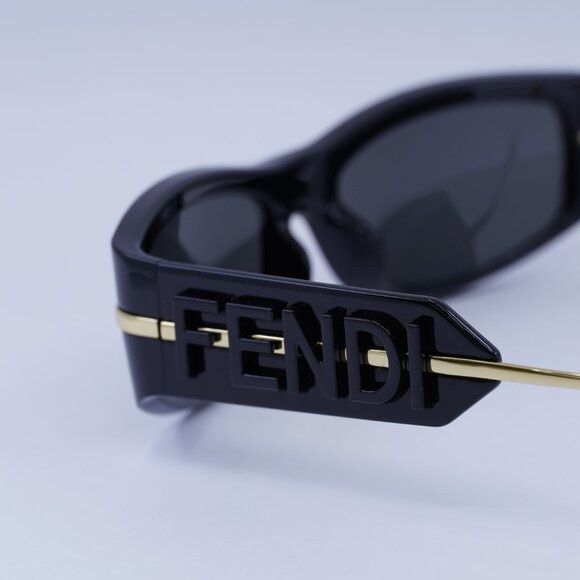 Fendi 🕶️ New Fendi FE40120I 01A Sunglasses - Shiny Black Frame Size ONE SIZE - 3 Thumbnail