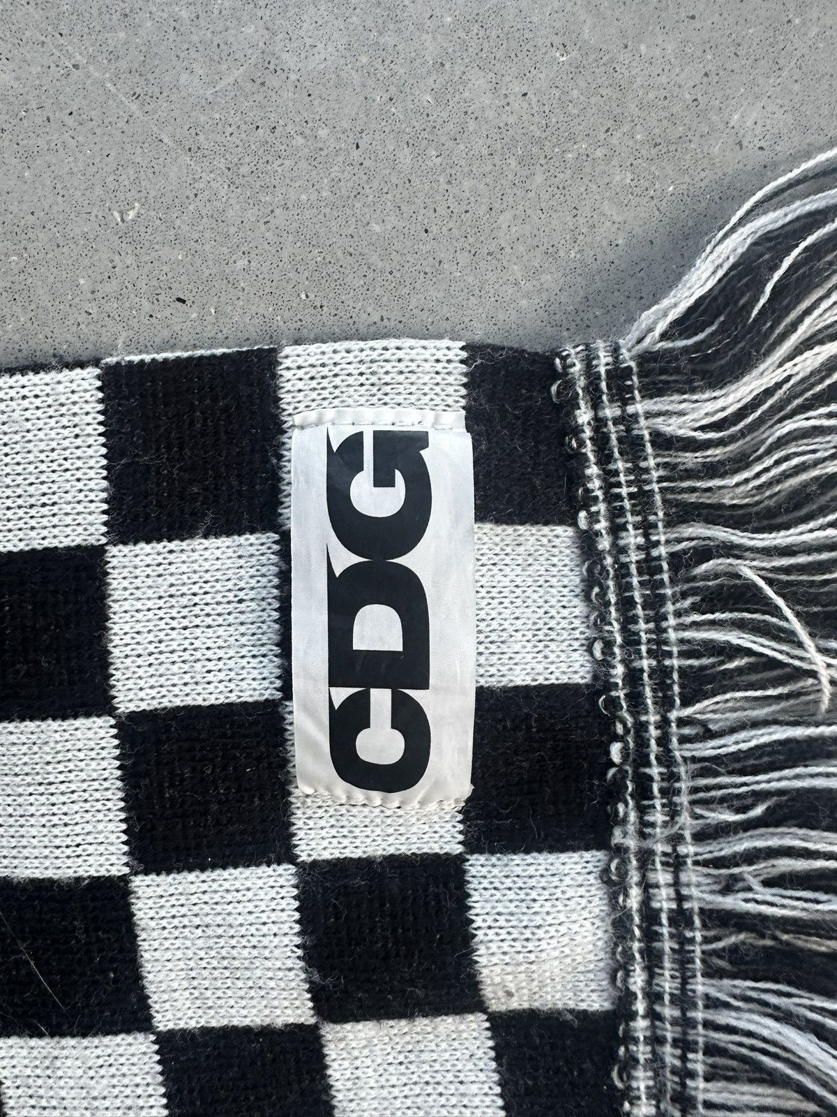 Comme des Garcons Comme des Garcons Checkered scarf black and white Size ONE SIZE - 2 Thumbnail