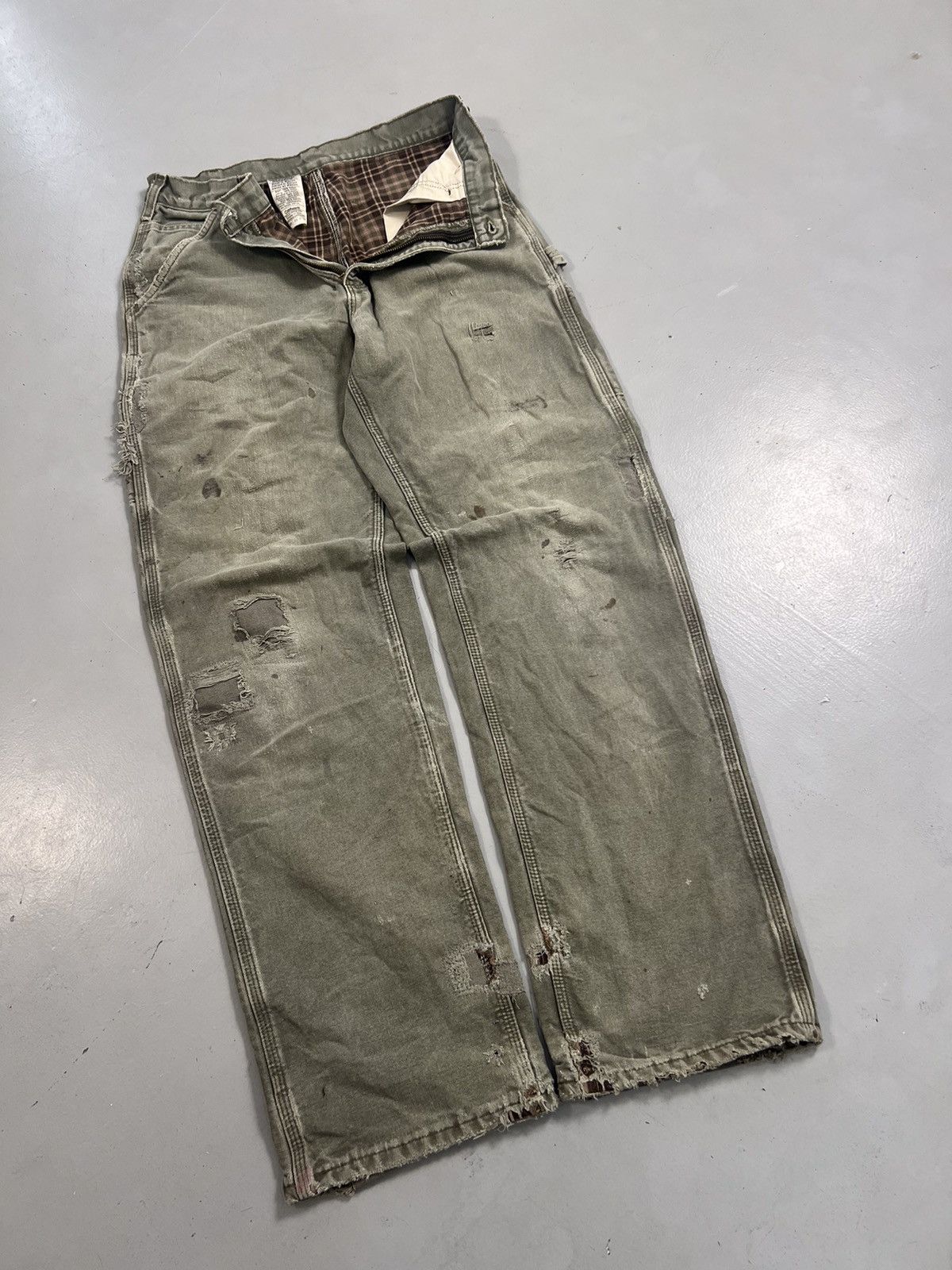 Carhartt Rare Vintage Carhartt B111 MOS blanket line carpenter denim Size US 33 - 2 Thumbnail