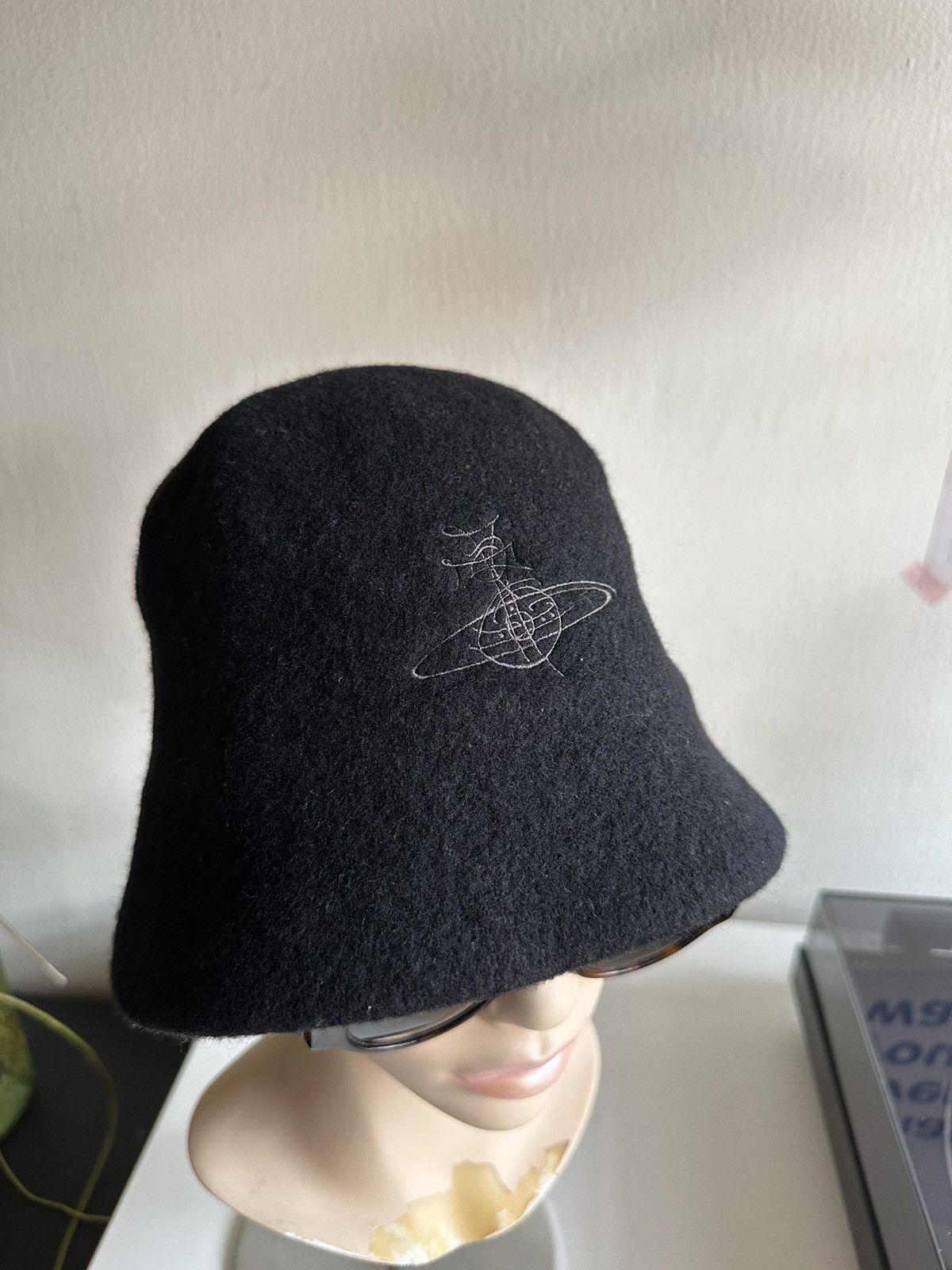 Vivienne Westwood 1990s Vivienne Westwood Orb Logo Wool Bucket Hat Size ONE SIZE - 3 Thumbnail