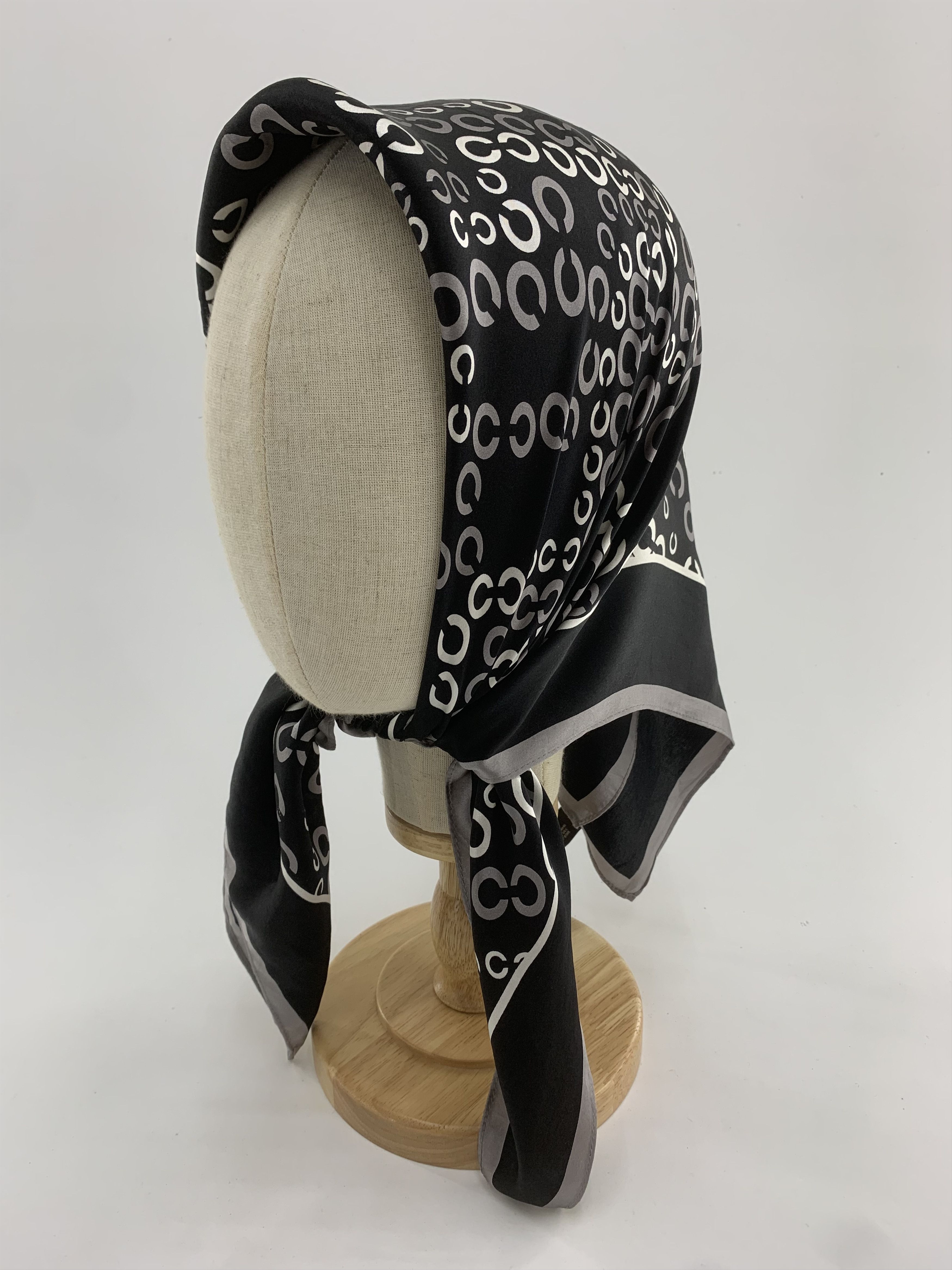 Coach Vintage Black Silk Scarf Neckerchief Mini Scarf Size ONE SIZE - 1 Thumbnail