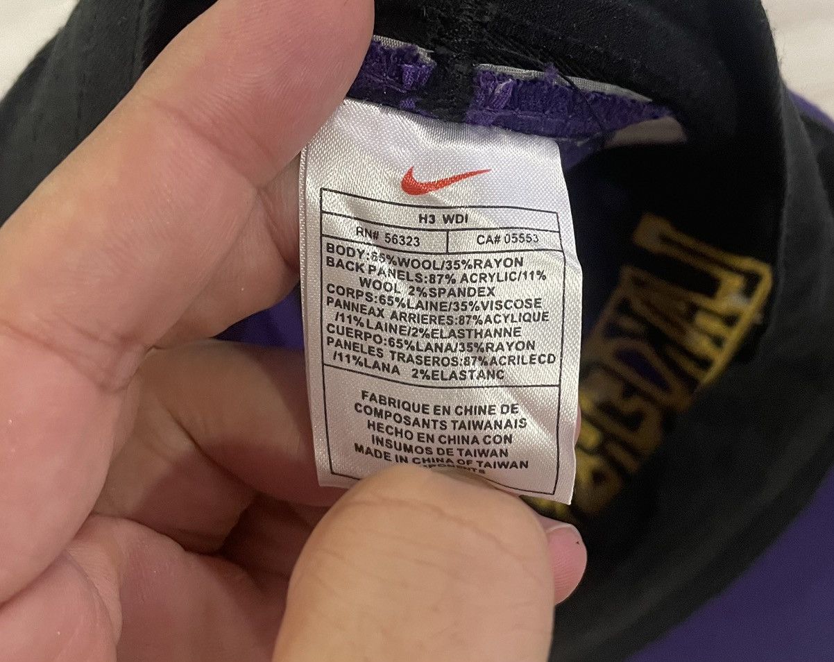 Nike Vintage Nike LA Lakers Wool Fitted Hat Mens Size Large 7 3/8 Size ONE SIZE - 8 Thumbnail