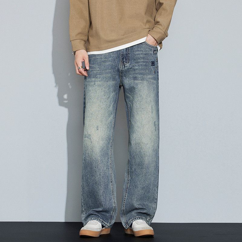 Japanese Brand American retro men's loose straight leg versatile jeans Size US 32 / EU 48 - 1 Thumbnail