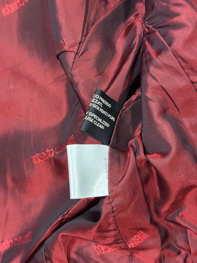 Roberto Cavalli AW2000 Roberto Cavalli Red Crocodile Effect Biker Leather Jacket Size S / US 4 / IT 40 - 8 Thumbnail