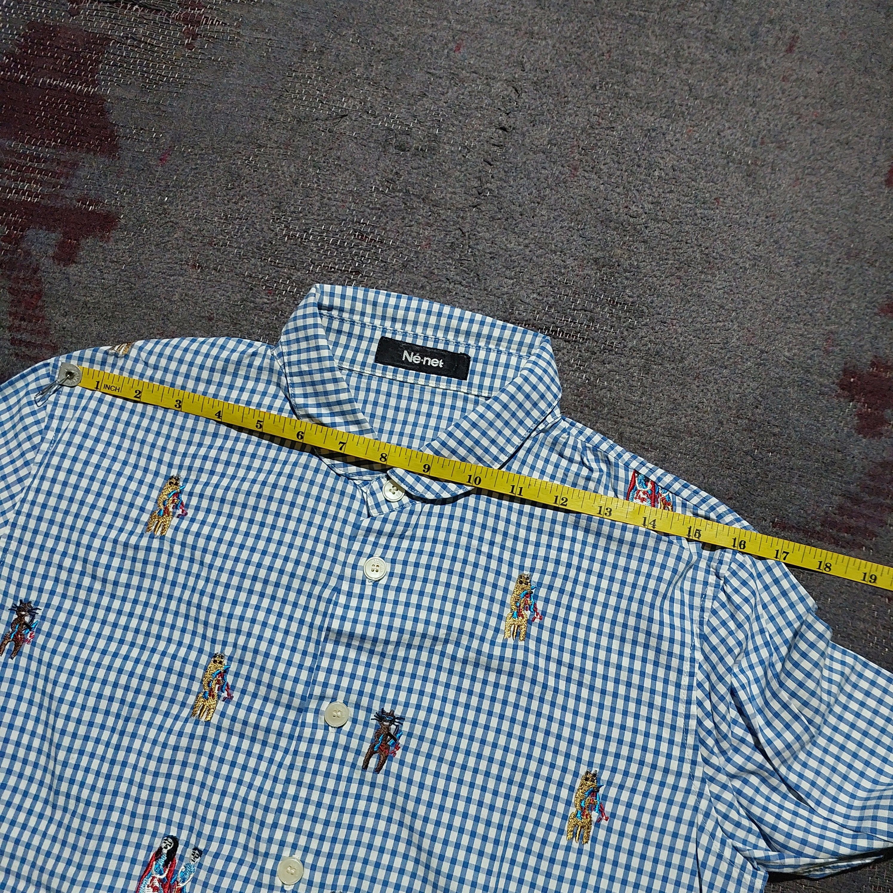 Ne-Net Ne-Net checkered plaid blue L/s shirt Size US M / EU 48-50 / 2 - 12 Thumbnail