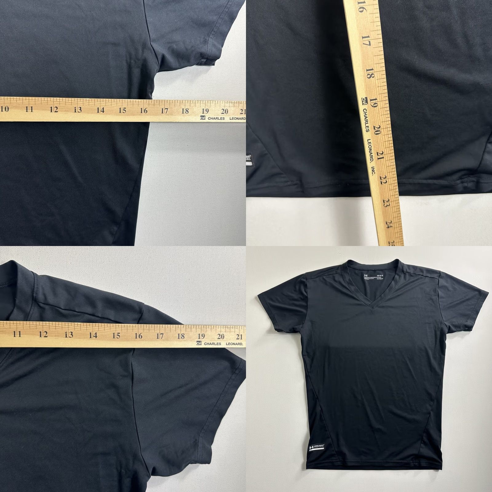 Under Armour Under Armour Womens Tactical Compression Shirt L V Neck Short Sleeve Black (Solid) Activewear for Hiking Yoga Gym Mens? Womens Size L / US 10 / IT 46 - 8 Thumbnail
