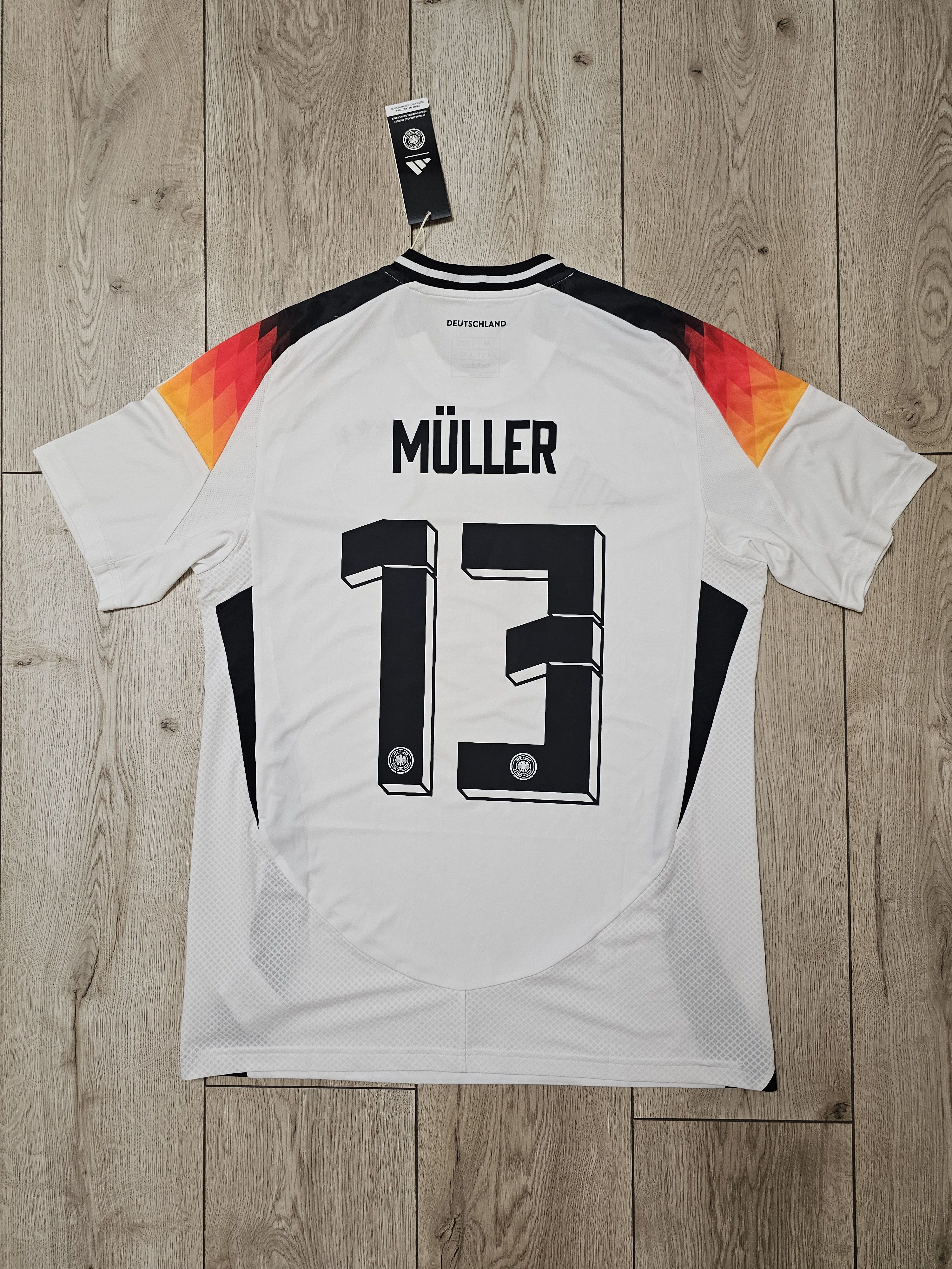 Adidas GERMANY 2024 HOME EURO MULLER FOOTBALL SHIRT SOCCER JERSEY Size US M / EU 48-50 / 2 - 1 Thumbnail