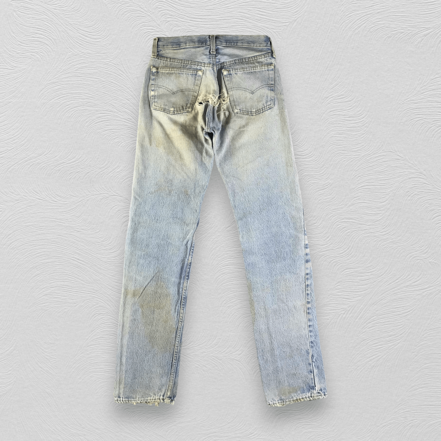 Levi's Vintage Distress 80s Levis 501 Jeans Dirty Wash KJ2513 Size US 27 - 2 Thumbnail