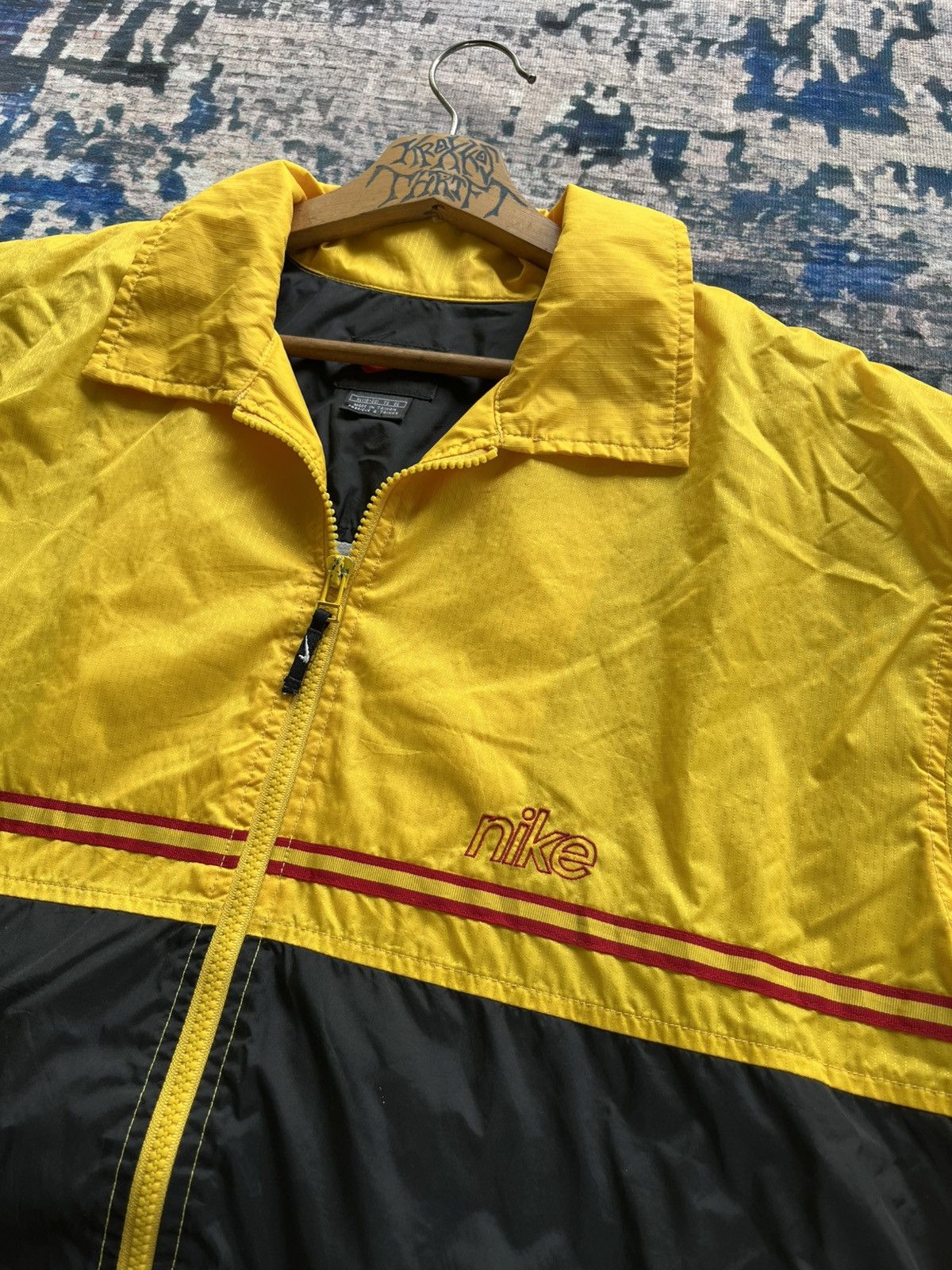 Nike × Vintage RARE Vintage Nike Yellow DHL Big Swoosh Zipper Jacket 90s Size US XL / EU 56 / 4 - 3 Thumbnail