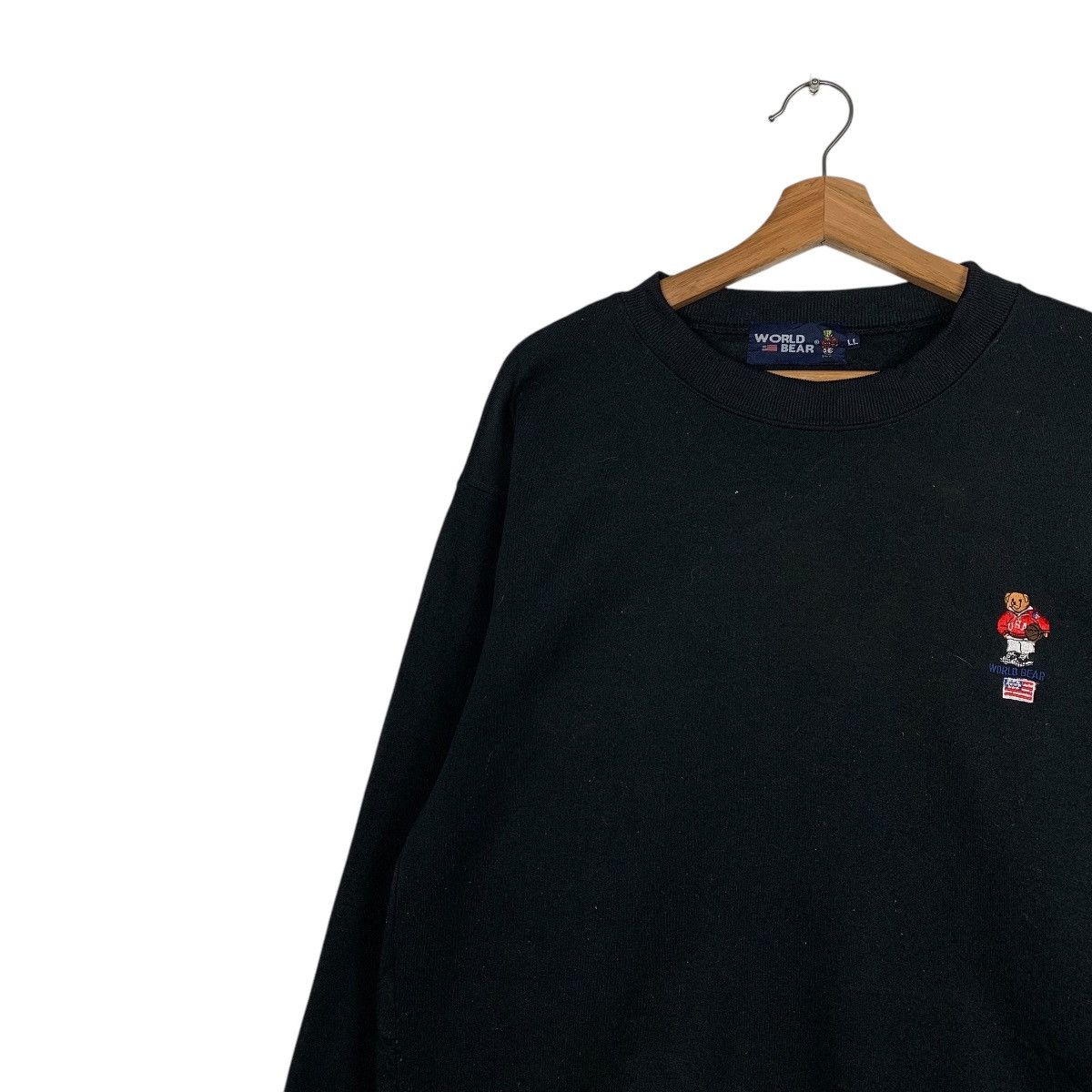 Japanese Brand World Bear Small Logo Crewneck Sweatshirt Size US L / EU 52-54 / 3 - 6 Thumbnail