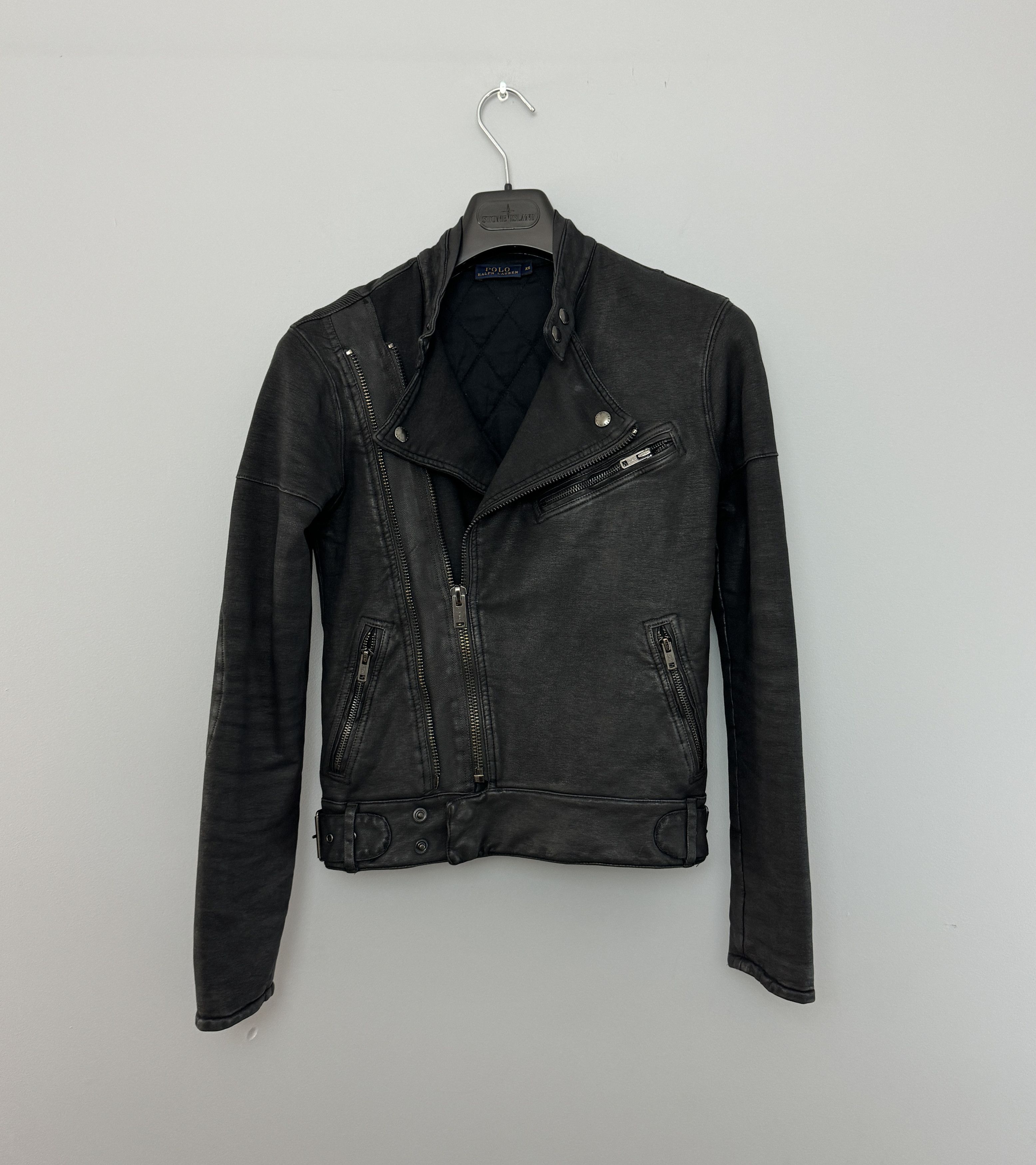 Polo Ralph Lauren Ramones Jacket Black Moto Biker Size XS