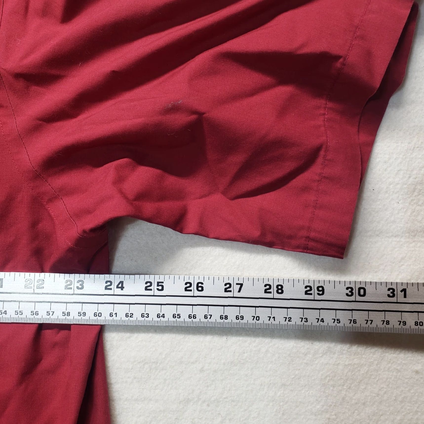 Stafford Stafford Dress Shirt Long Sleeve Red 17 Mens Button Up Solid Cotton Blend 55% Cotton 45% Polyester Regular Style Preppy Size US XL / EU 56 / 4 - 5 Thumbnail