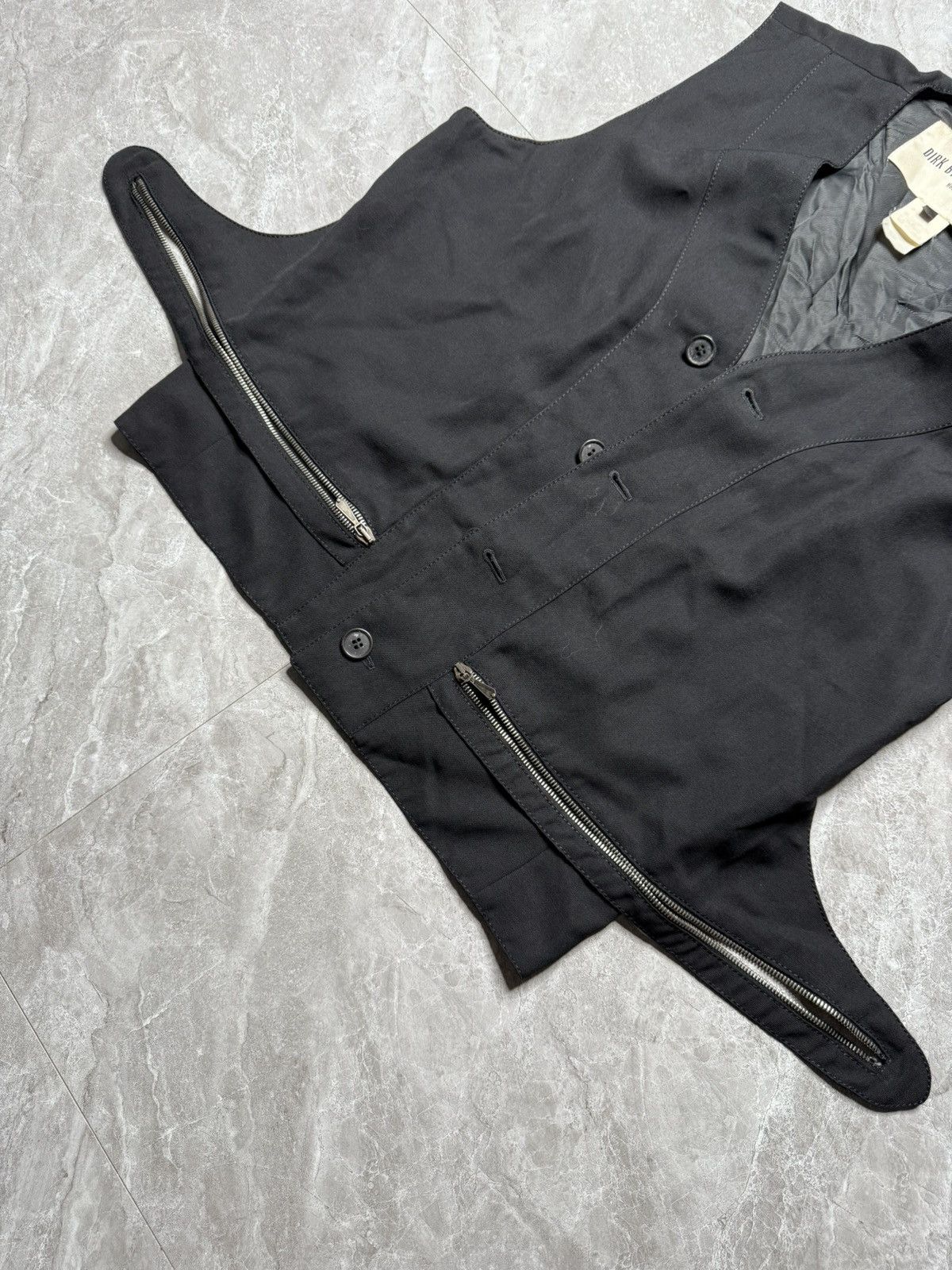 Dirk Bikkembergs Archival Dirk Bikkembergs Back panelled Waist Zip Vest Size US M / EU 48-50 / 2 - 6 Thumbnail