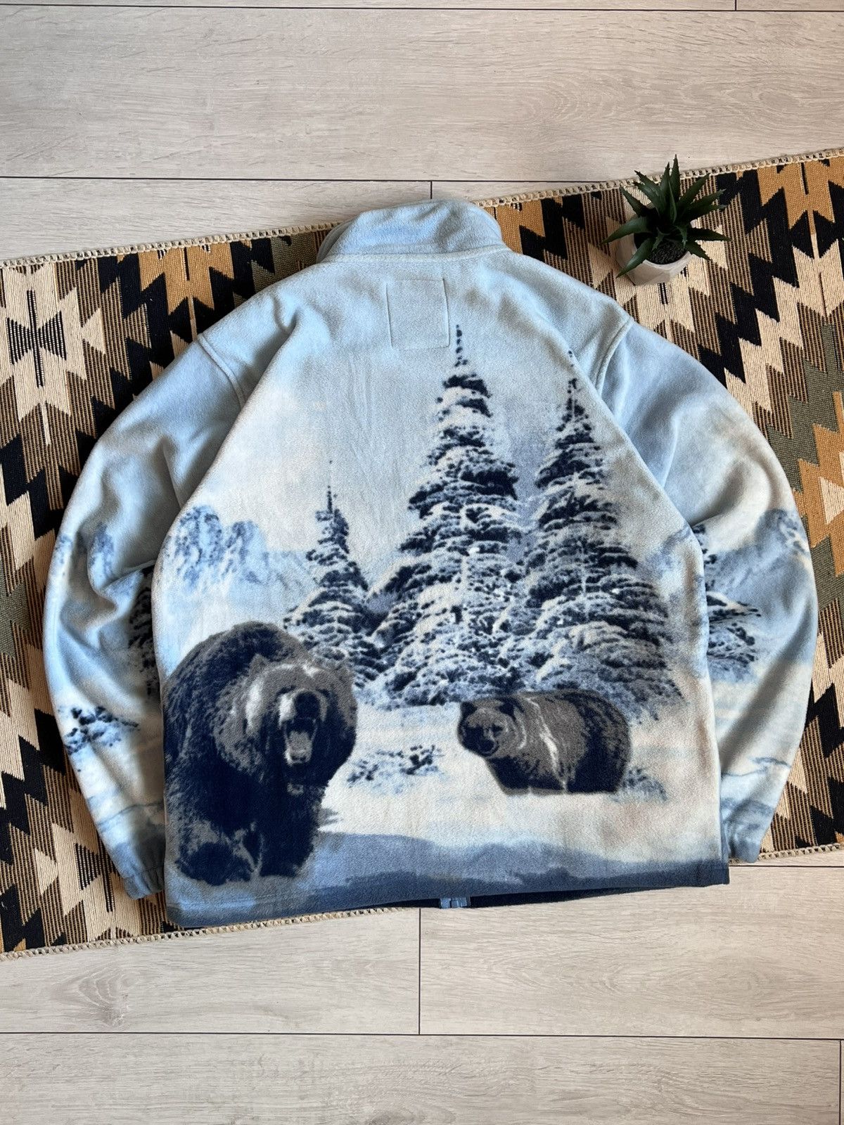 The Mountain × Vintage Vintage 00s Animal Bear Fleece Zip Sweater Jacket Size US XL / EU 56 / 4 - 8 Thumbnail