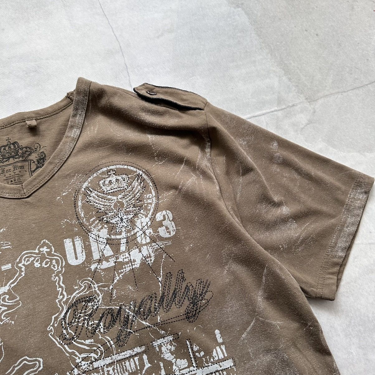 Hysteric Glamour × If Six Was Nine × Le Grande Bleu (L.G.B.) Y2K British Lion Poem Hysteric Glamour Vibe Painted T Shirt Size US XL / EU 56 / 4 - 10 Thumbnail