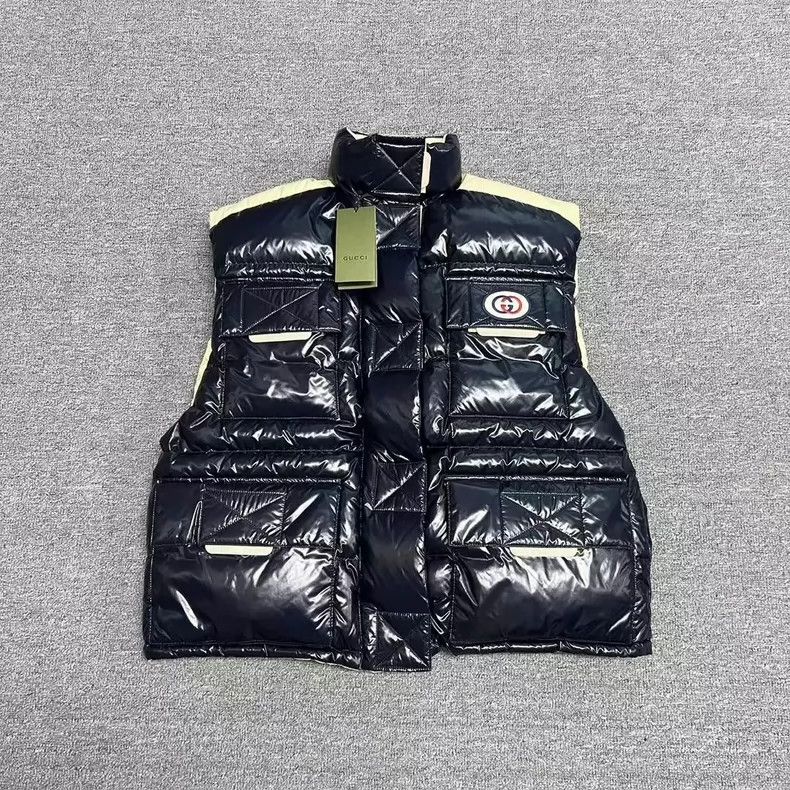Gucci Gucci Size 38 Multi-pocket double-sided down jacket vest si Size US XXS / EU 40 - 1 Thumbnail