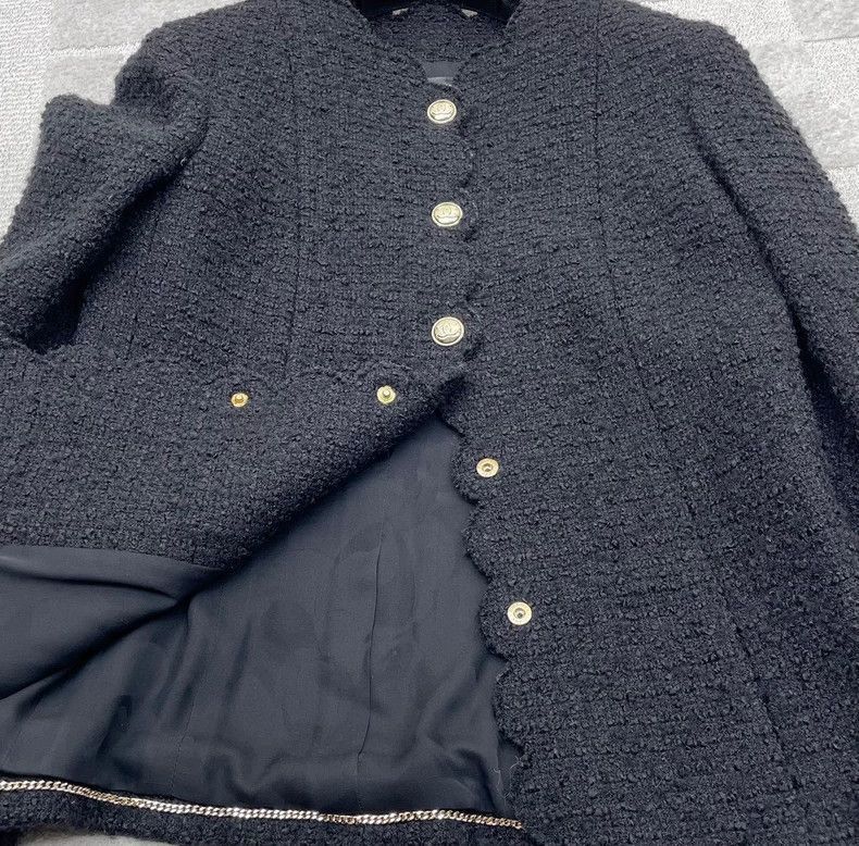 Chanel Chanel Black Gold Wave Edge Jacket -2505 Size US XS / EU 42 / 0 - 4 Thumbnail