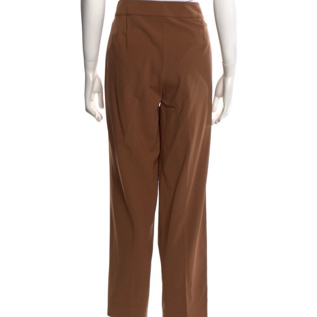 St. John St. John Straight Leg Mid Rise Trouser Pants Press Pleats in Brown Women’s 10 Size 32" / US 10 / IT 46 - 11 Thumbnail