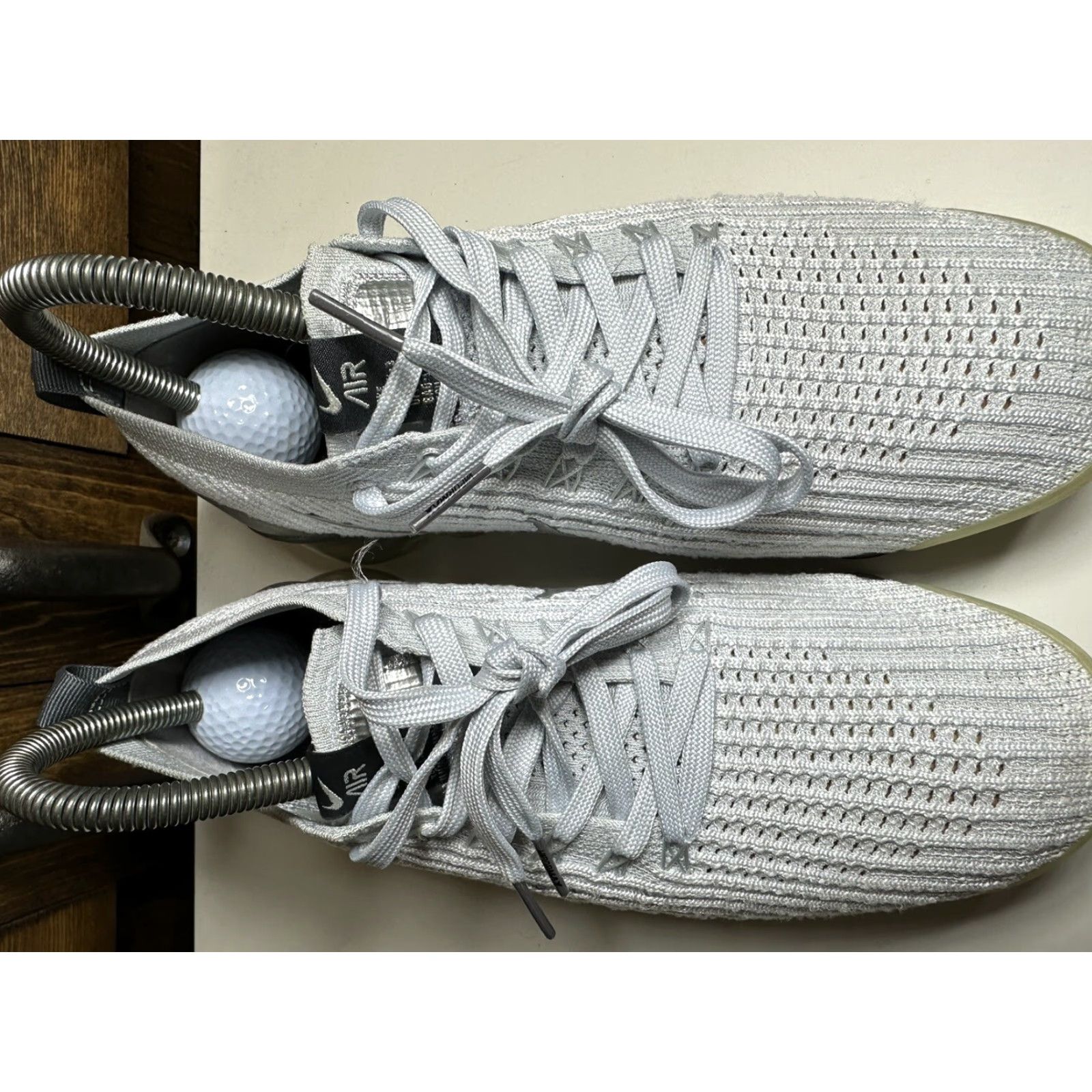 Nike VINTAGE Nike Air VaporMax Flyknit 3 Pure Platinum 2019 Sneaker Women Size 7.5 White AJ6910-100 Womens Size ONE SIZE - 6 Thumbnail