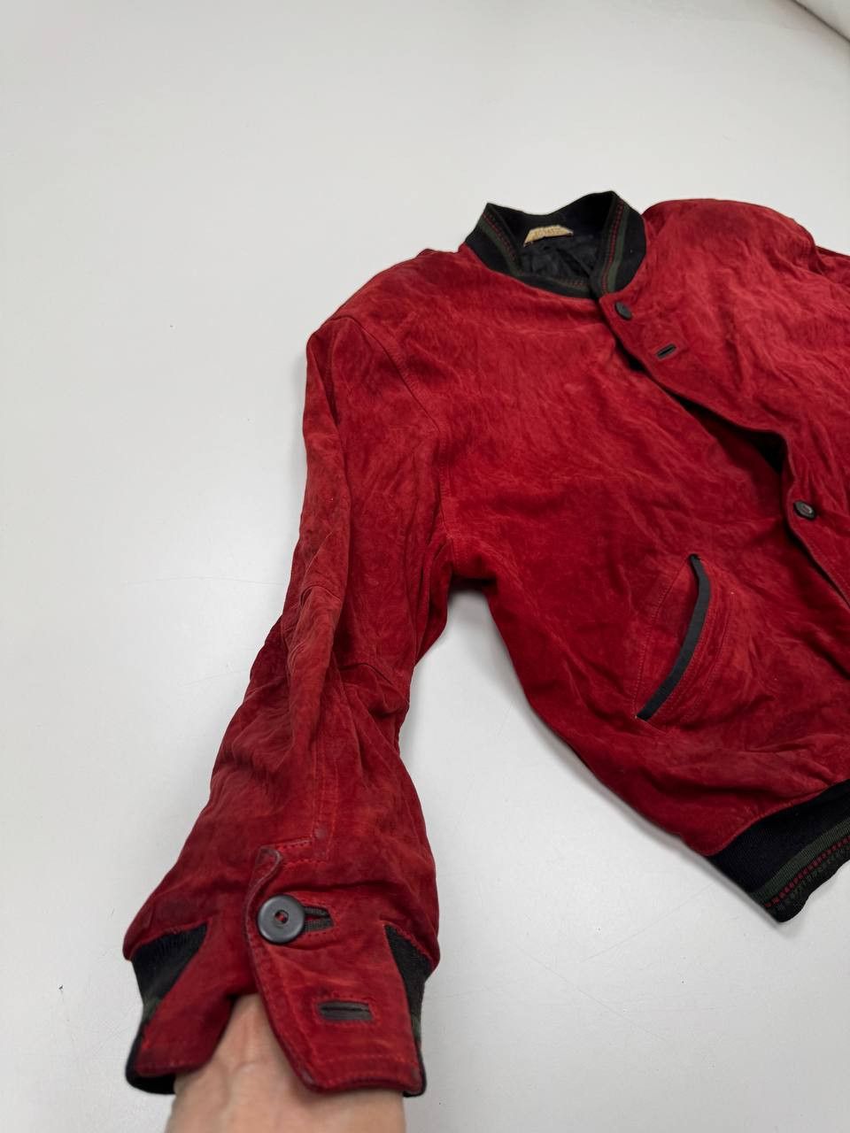 Vintage vintage men's suede bomber jacket Size US L / EU 52-54 / 3 - 7 Thumbnail