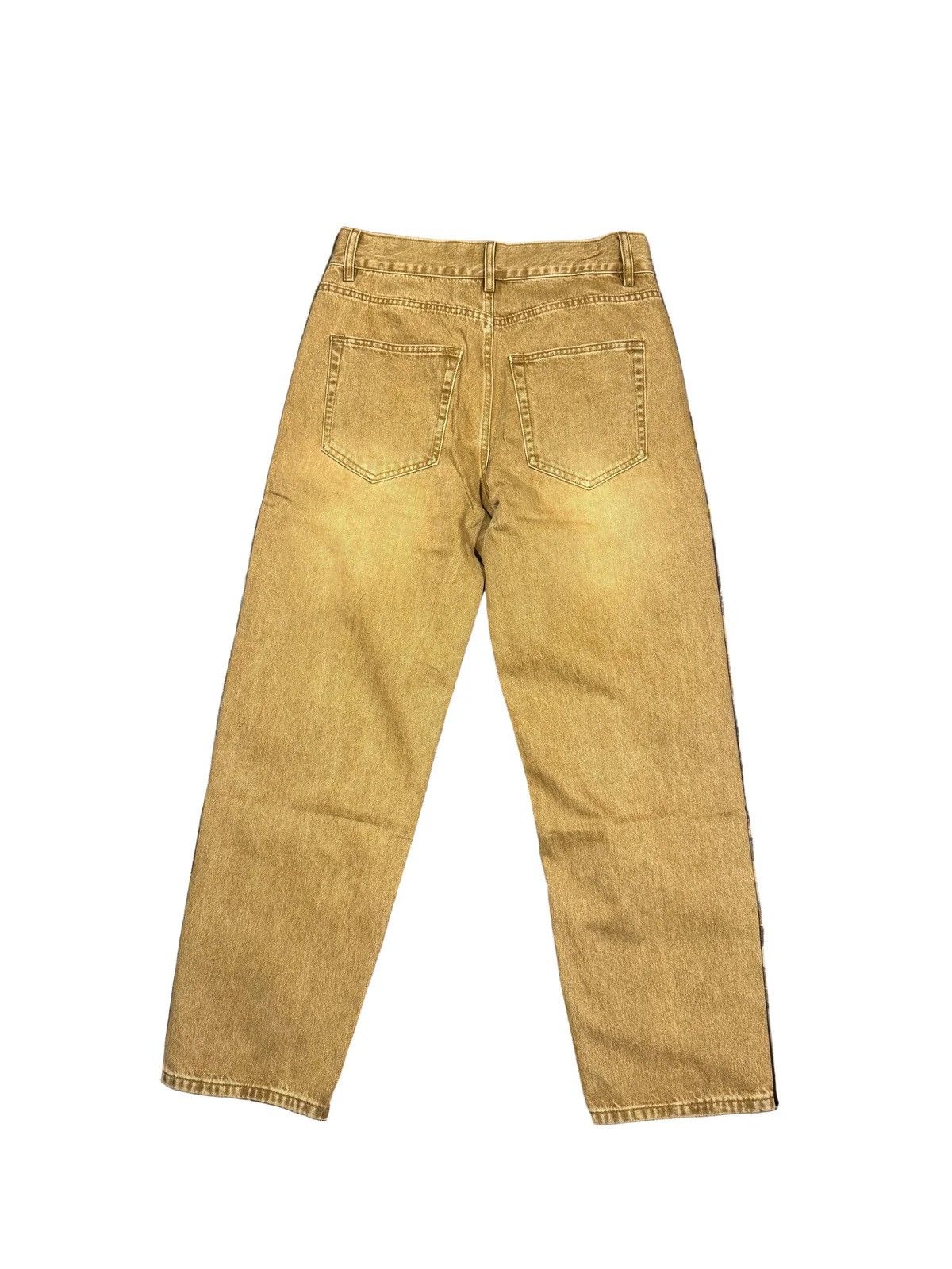 Richill Melancholy Slogan Embroidered Khaki Denim Pants