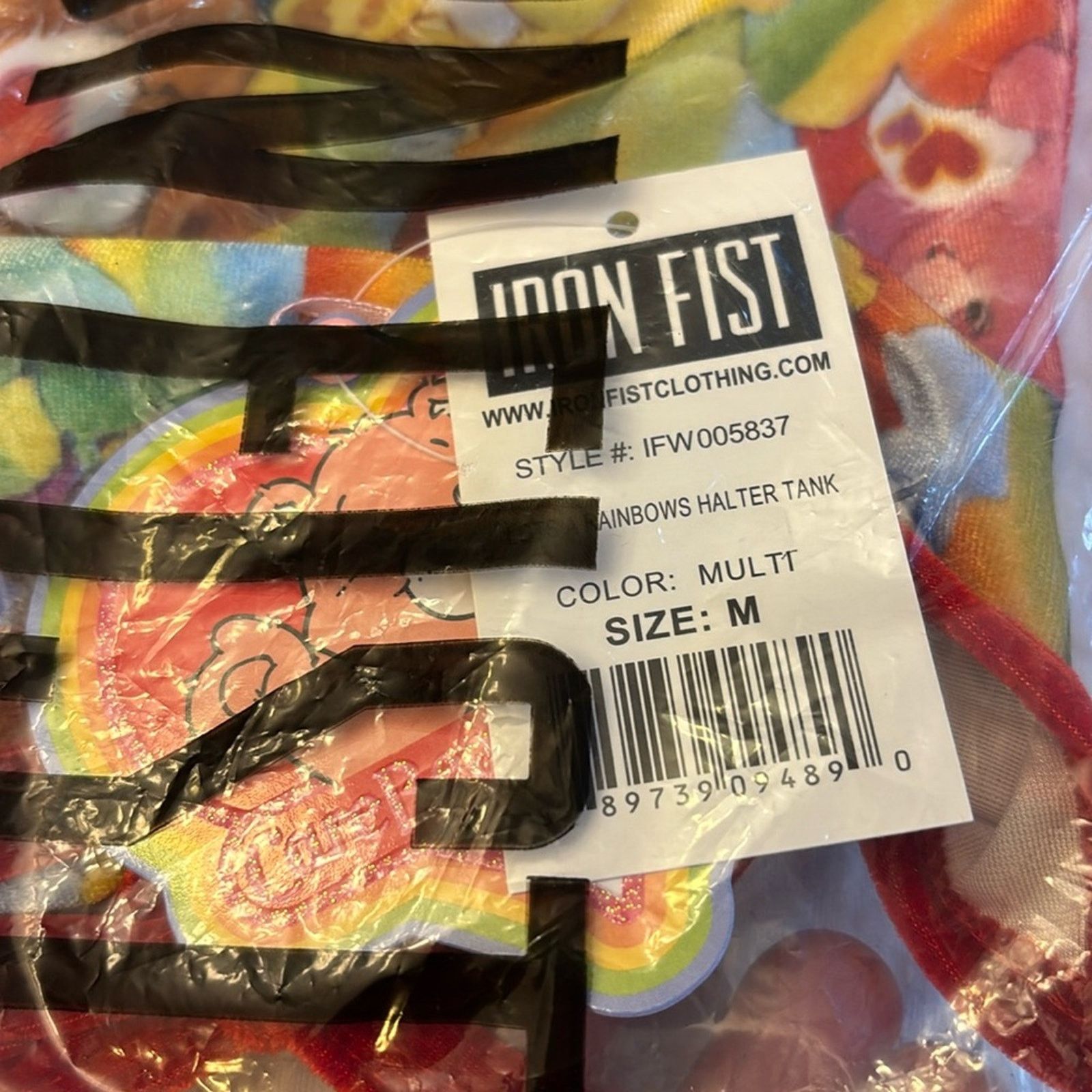Iron Fist Iron Fist Care Bears Lots A Rainbows Velvet Halter Tank Crop Size M / US 6-8 / IT 42-44 - 5 Thumbnail