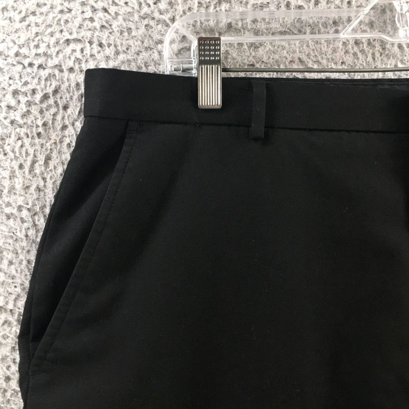 Calvin Klein Calvin Klein Dress Pants Mens 38x30 Black Mid Rise Casual Shirt Flat Front Straight Leg 39 Waist Regular Fit Size US 38 / EU 54 - 3 Thumbnail