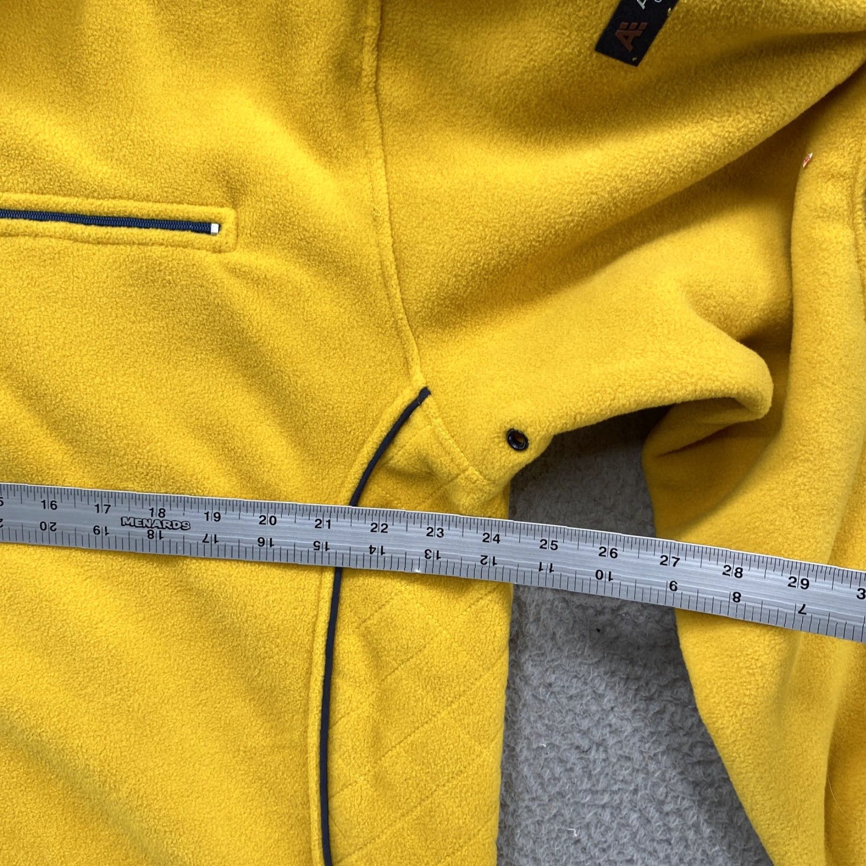 Arrow Arrow Y2K 1/4 Zip Yellow Gold Fleece Pullover Jacket Mens XL New Size US XL / EU 56 / 4 - 7 Thumbnail
