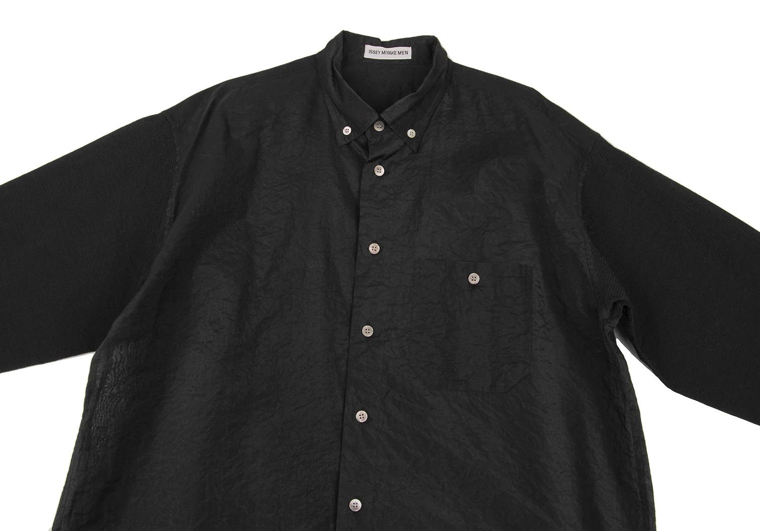 Issey Miyake Cotton Nylon Stitch Design Shirt in Black, Size L Size US L / EU 52-54 / 3 - 2 Thumbnail