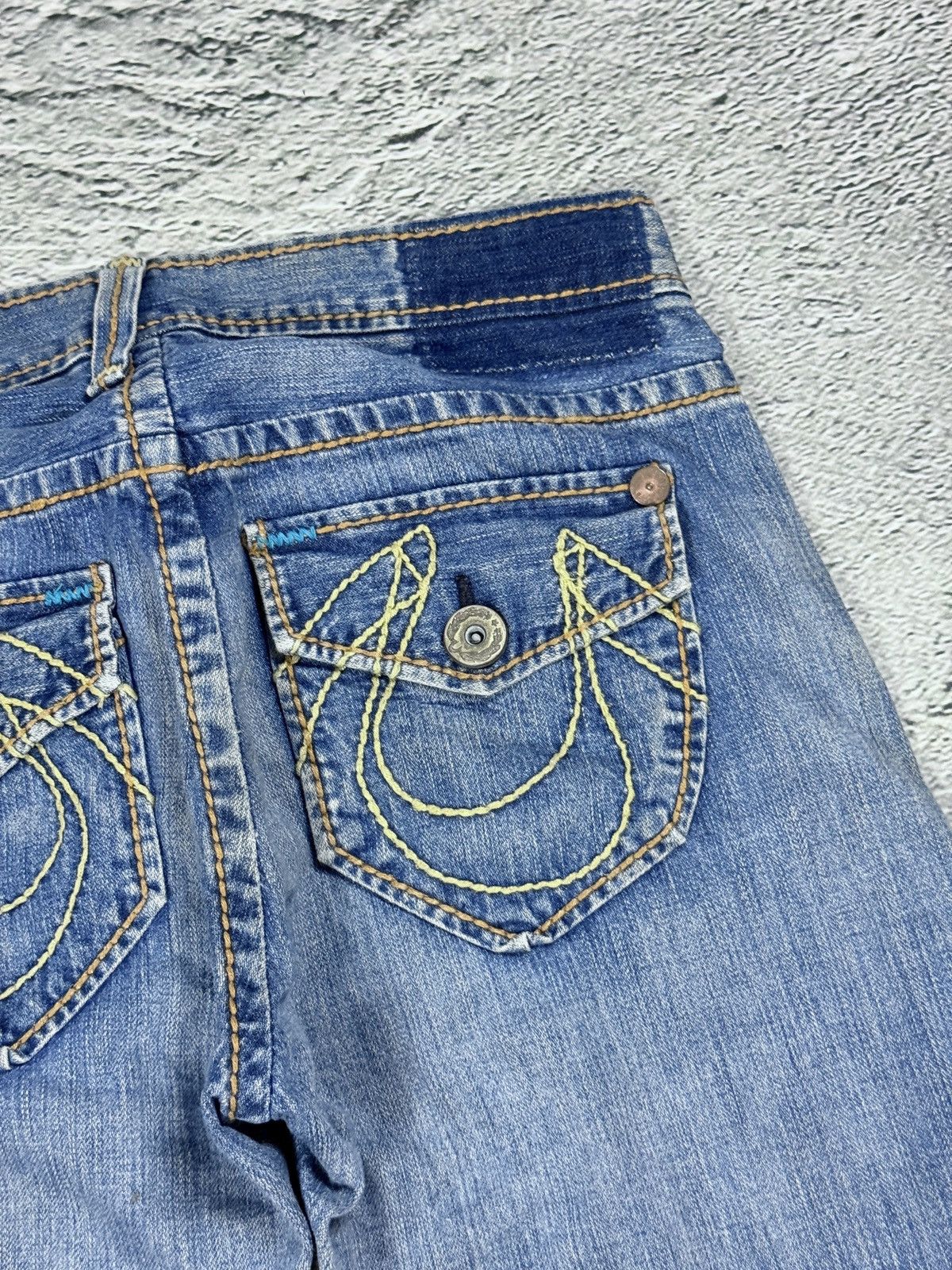 True Religion True Religion jeans vintage flared blue thick stitch Size US 31 - 3 Thumbnail