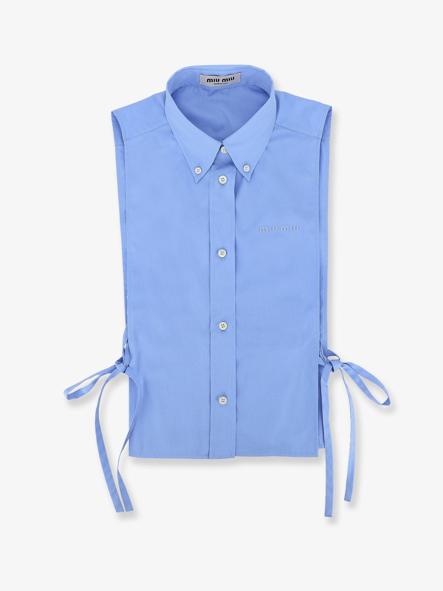 Miu Miu Cotton Shirt With Front Embroidered Logo Size S / US 4 / IT 40 - 1 Thumbnail