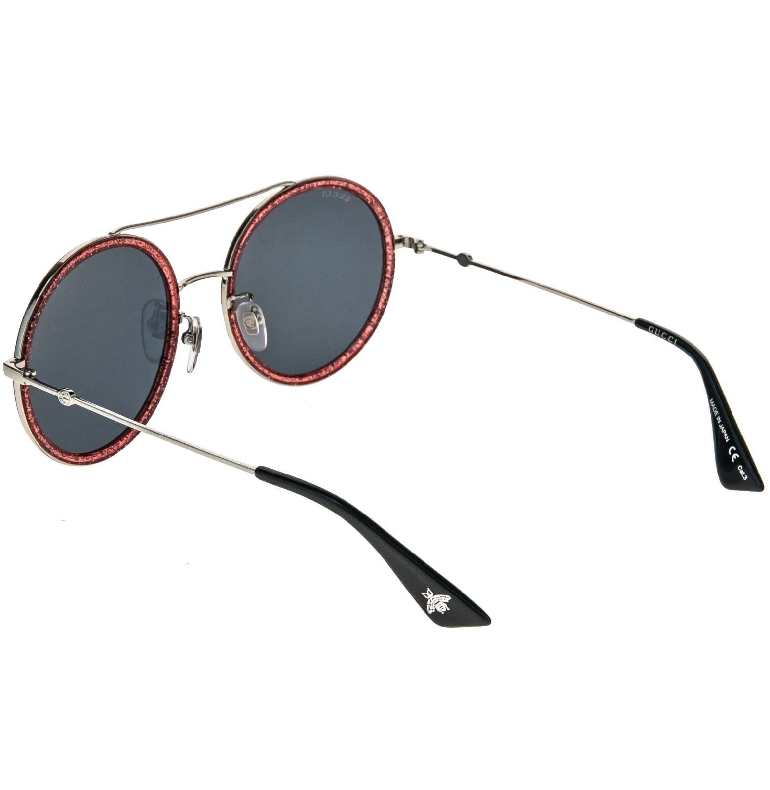 Gucci GUCCI GG0061S 0061 Silver Pink Round Metal Sunglass 007 Size ONE SIZE - 9 Thumbnail