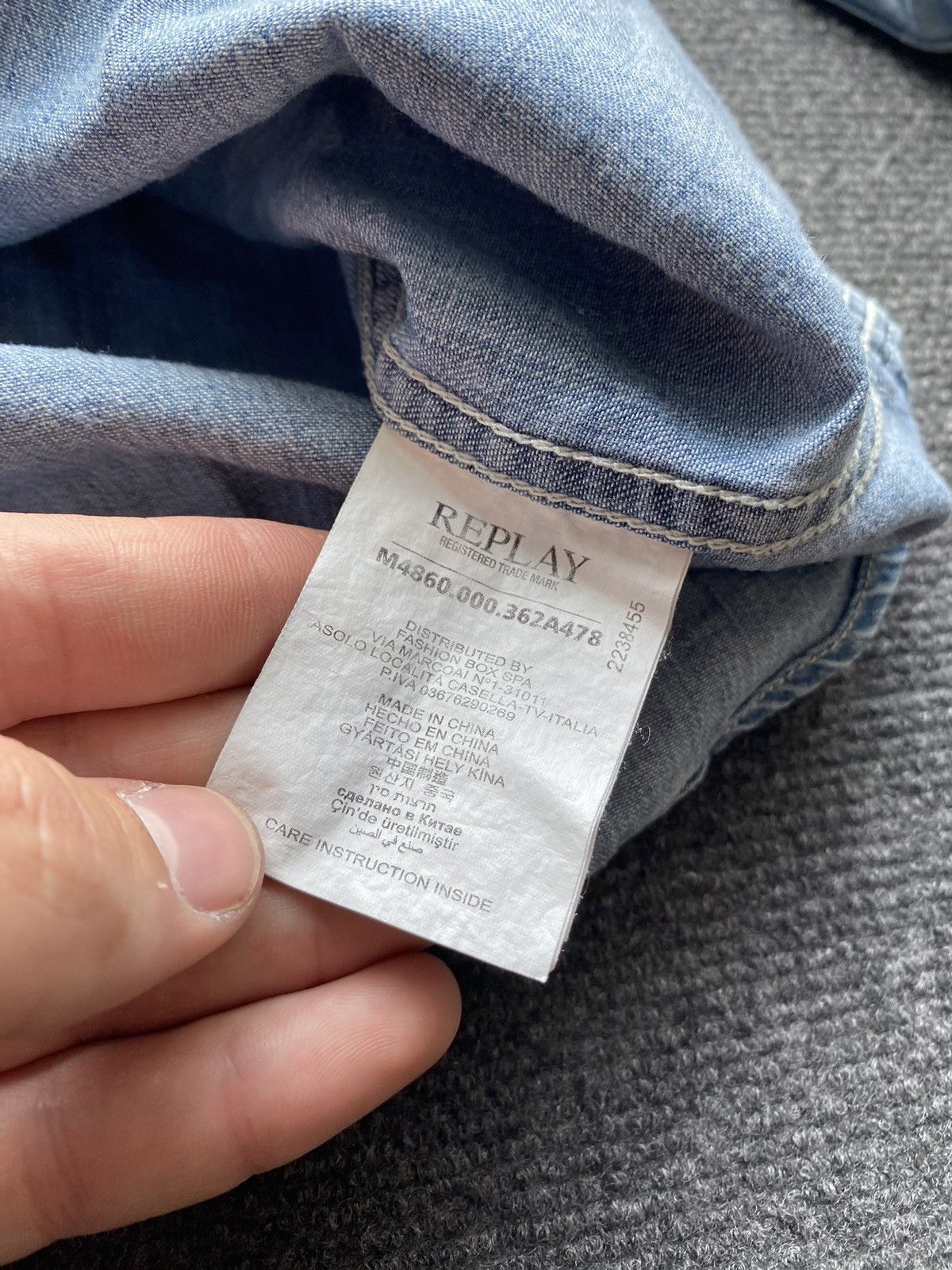 Replay 🔥Replay Punk Opium Blue mens faded shirt m Size US M / EU 48-50 / 2 - 7 Thumbnail
