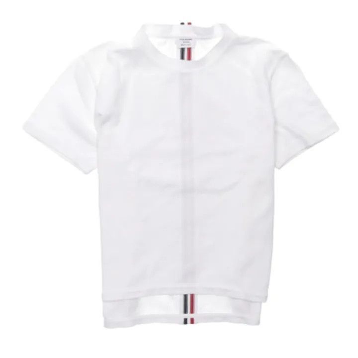 Thom Browne Thom Browne White Short Sleeve T-Shirt -2507 Size L / US 10 / IT 46 - 1 Thumbnail