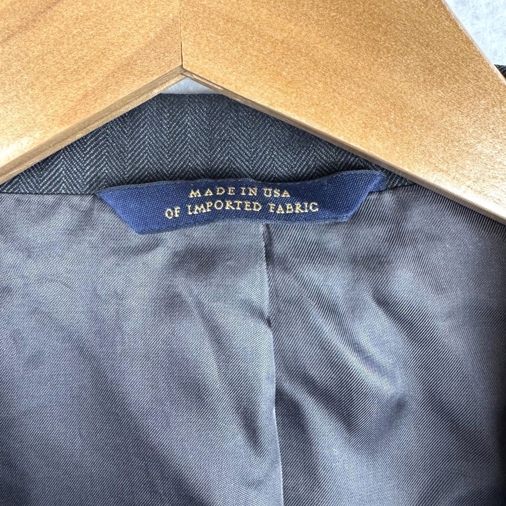 Brooks Brothers Brooks Brothers Saxxon Madison Men's Blazer Wool 2 Piece Dark Gray 41R Size 42R - 2 Thumbnail