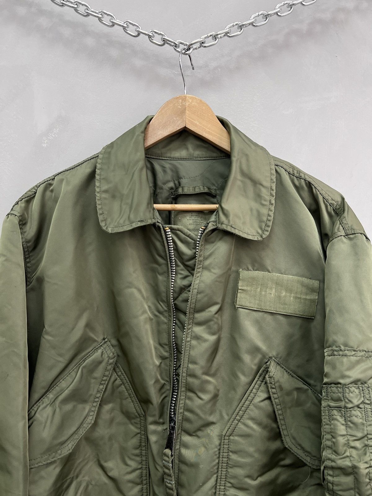 Other 90s CWU MA-1 olive alpha industries bomber jacket rare Size US L / EU 52-54 / 3 - 3 Thumbnail