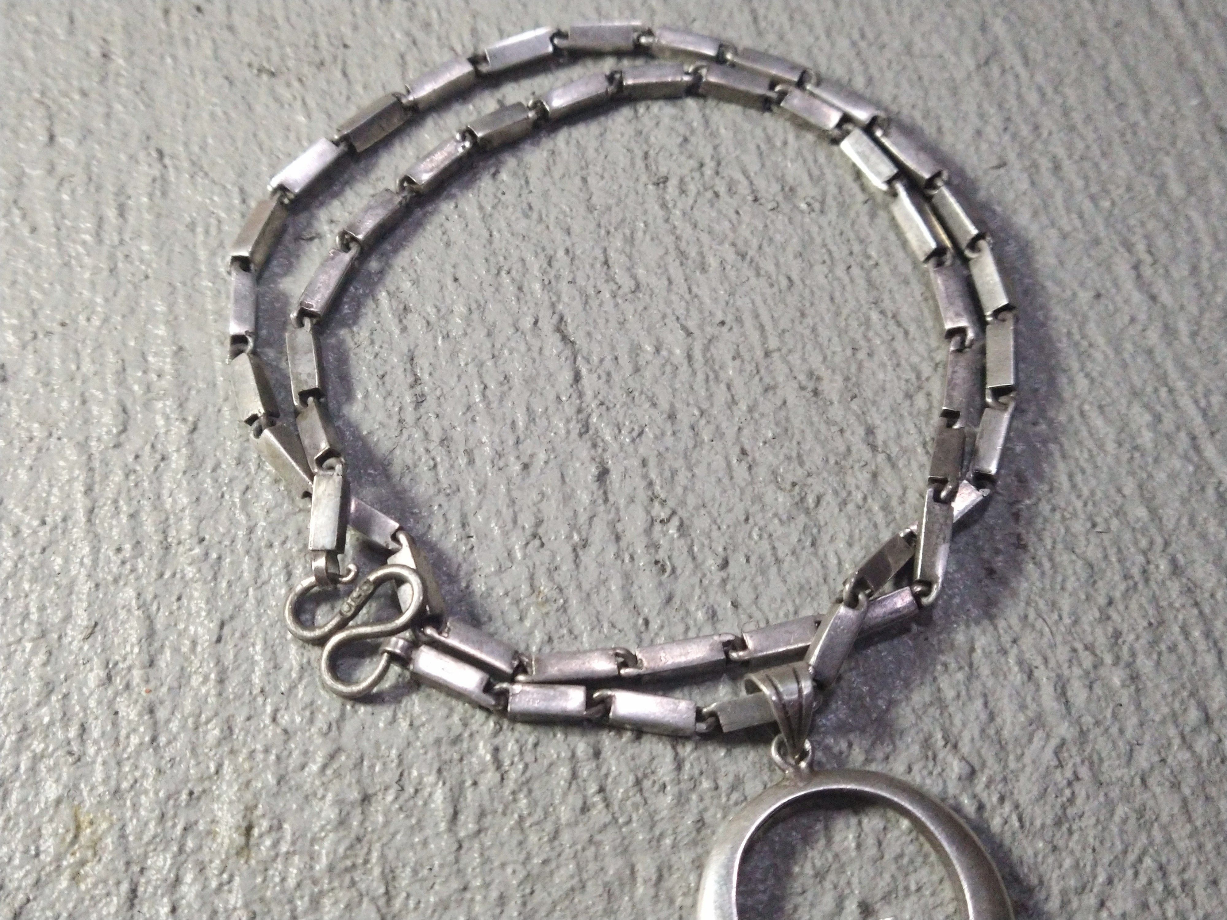 Other Vintage Sterling Silver Necklace Modern Pendant Minimalist Size ONE SIZE - 3 Thumbnail