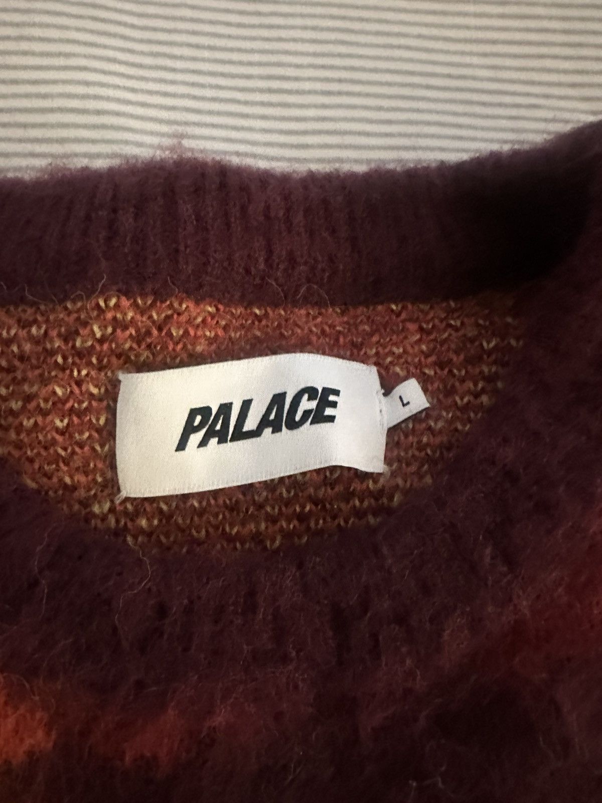 Palace Palace mohair hairy camo sweater red orange Size US L / EU 52-54 / 3 - 6 Thumbnail