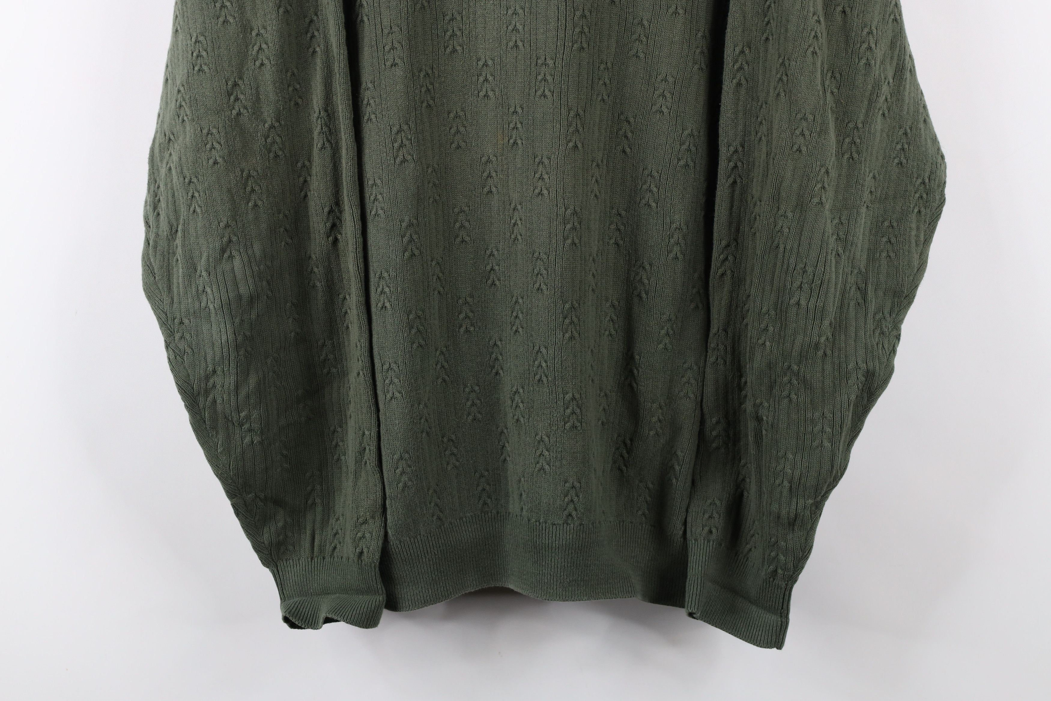 Vintage Vintage 90s Streetwear Cotton Ribbed Knit V-Neck Sweater Size US L / EU 52-54 / 3 - 3 Thumbnail