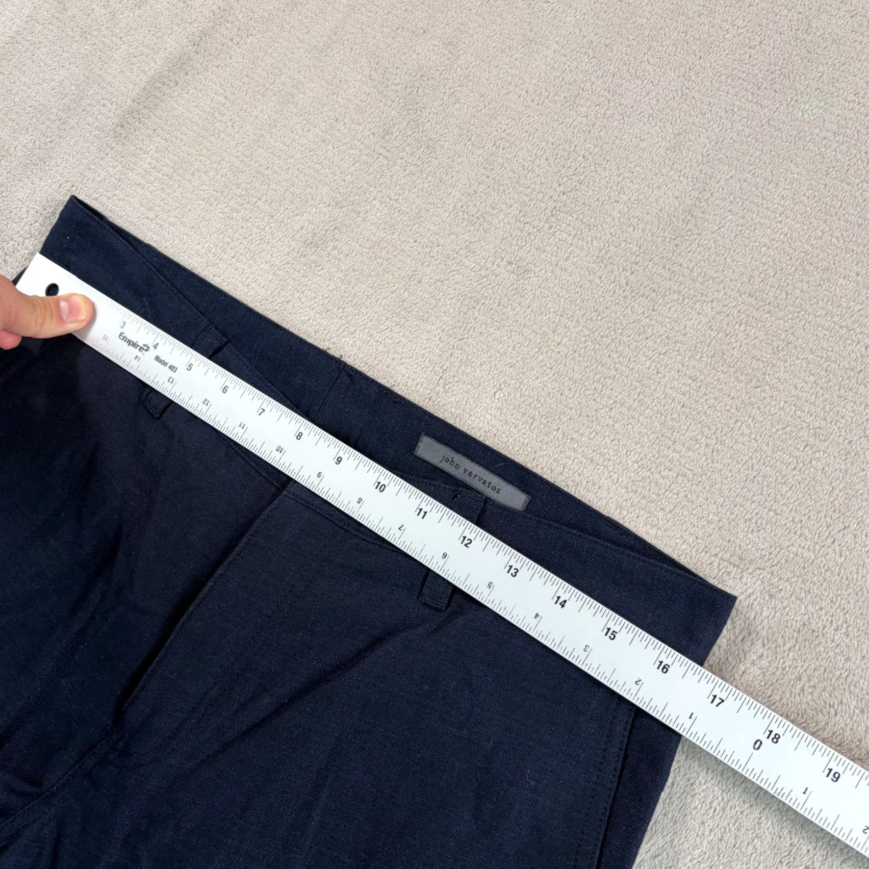 John Varvatos VINTAGE John Varvatos Collection Pants Men 33x31 Blue Wool Linen Blend Dress Pants Casual Formal Workwear Smashboard Size US 33 - 4 Thumbnail