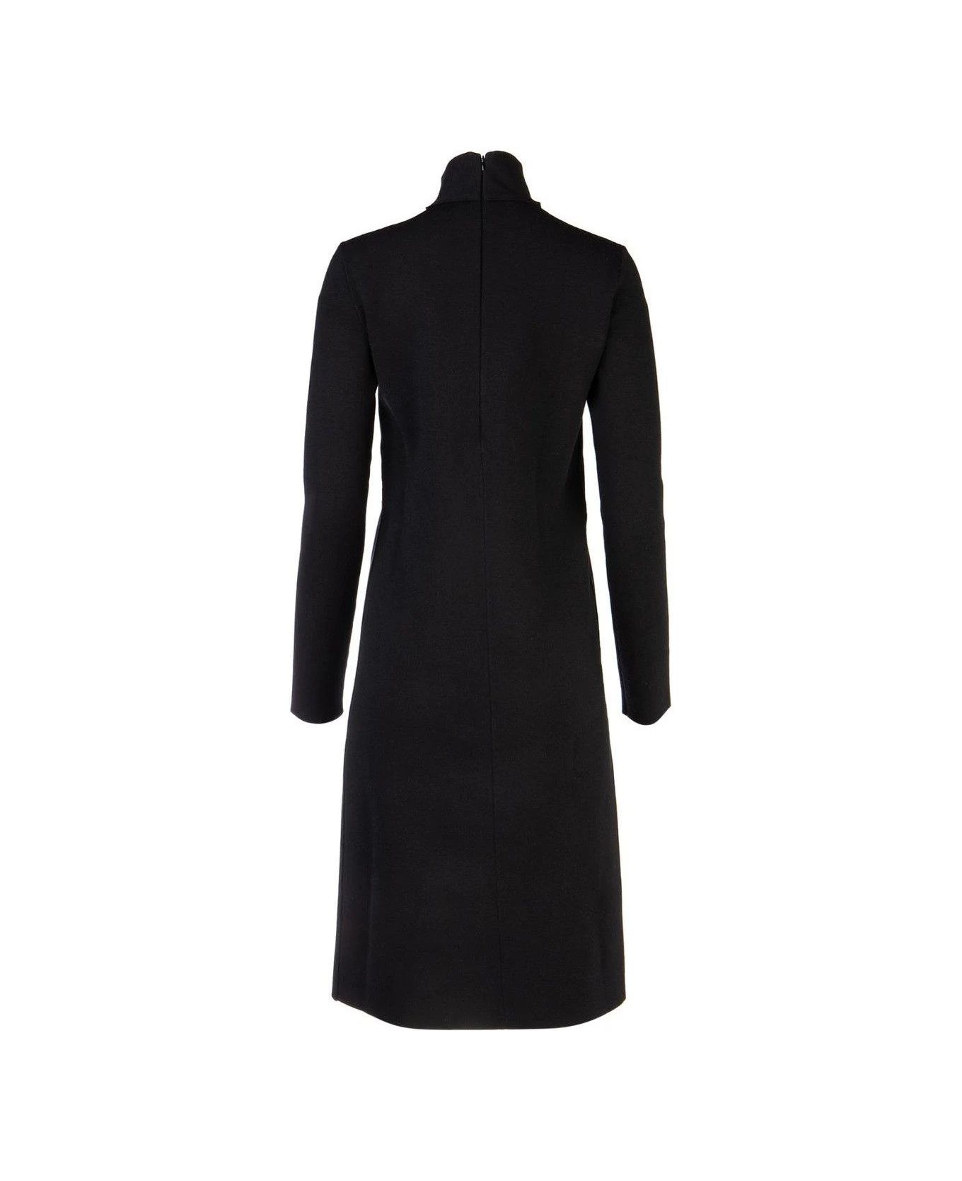 Bottega Veneta o1y0725 Midi Dress in Black Size S / US 4 / IT 40 - 2 Thumbnail